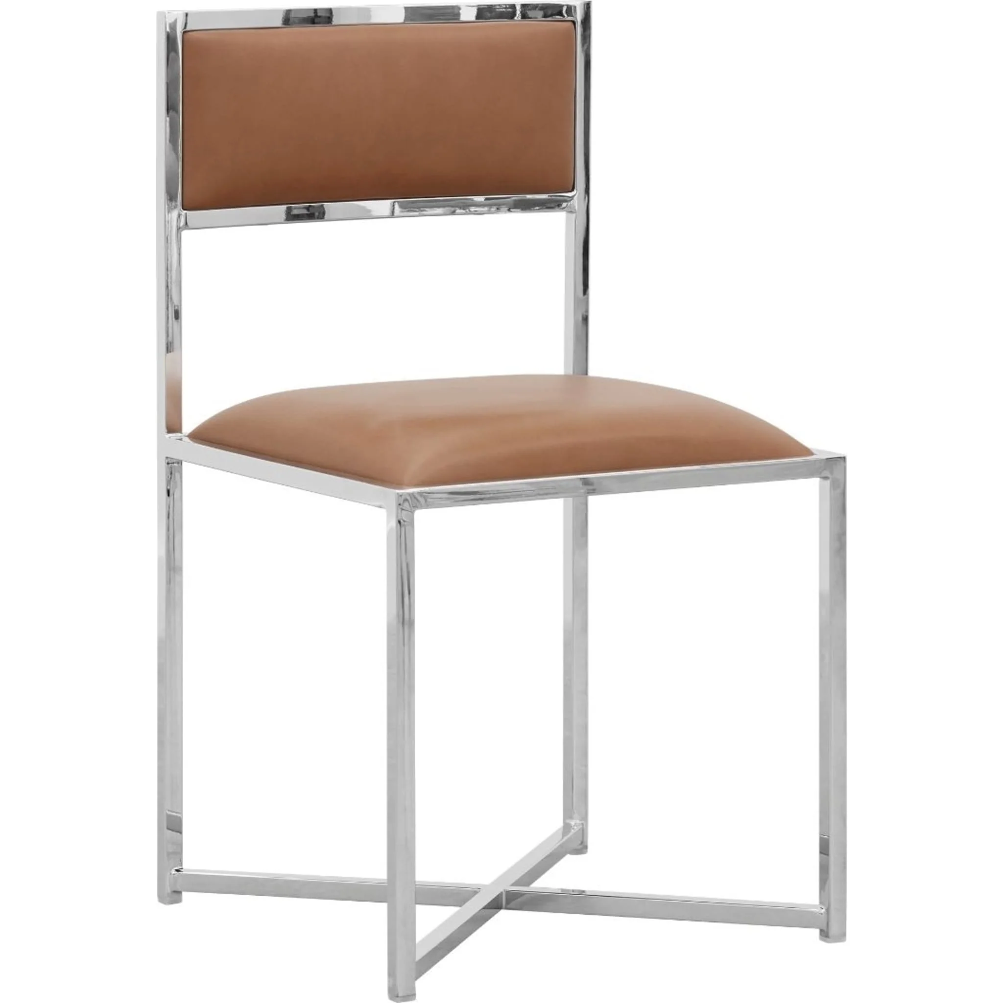 Amalfi X-Base Chair in Cognac Leather - Image 3