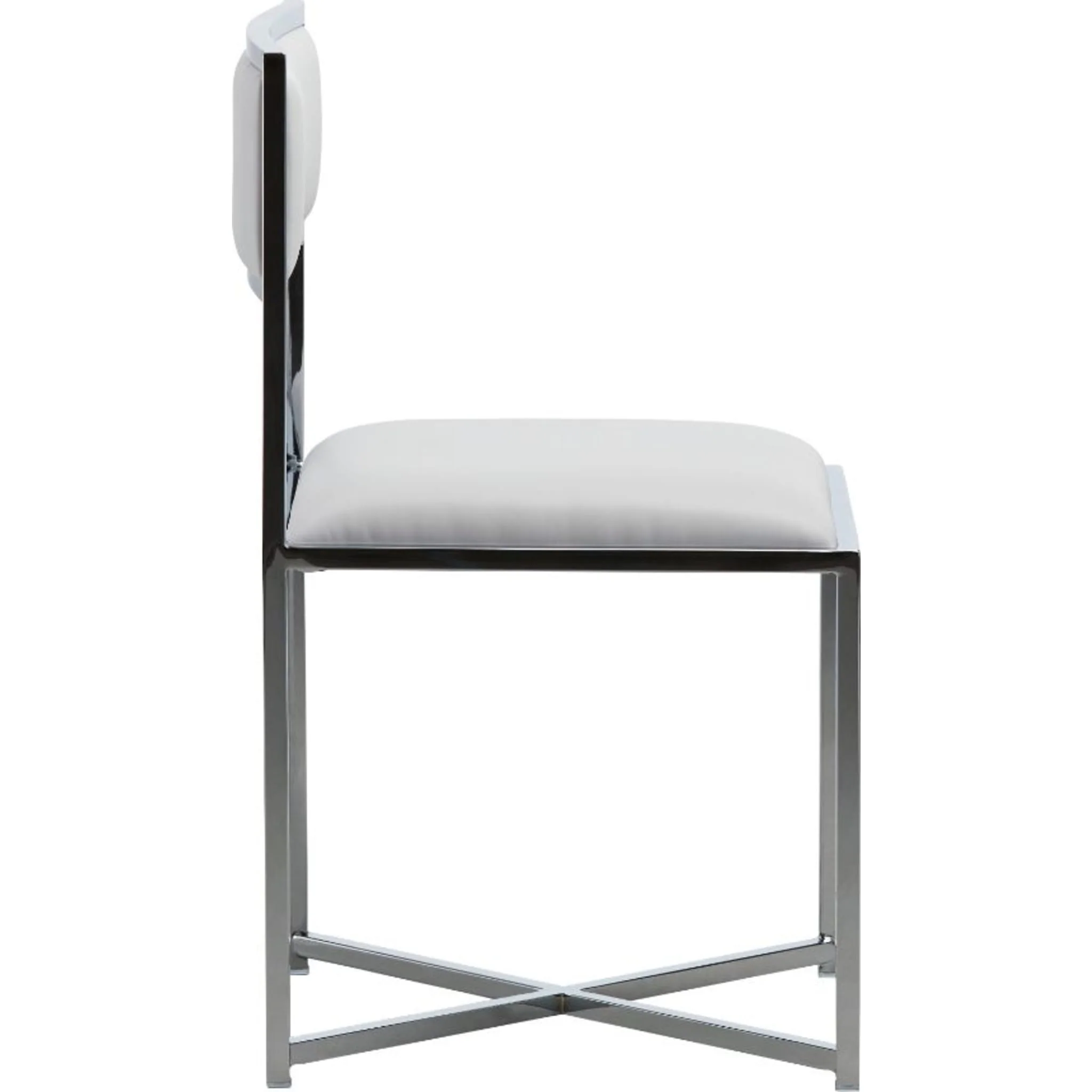 Amalfi X-Base Chair in White Leather - Image 4