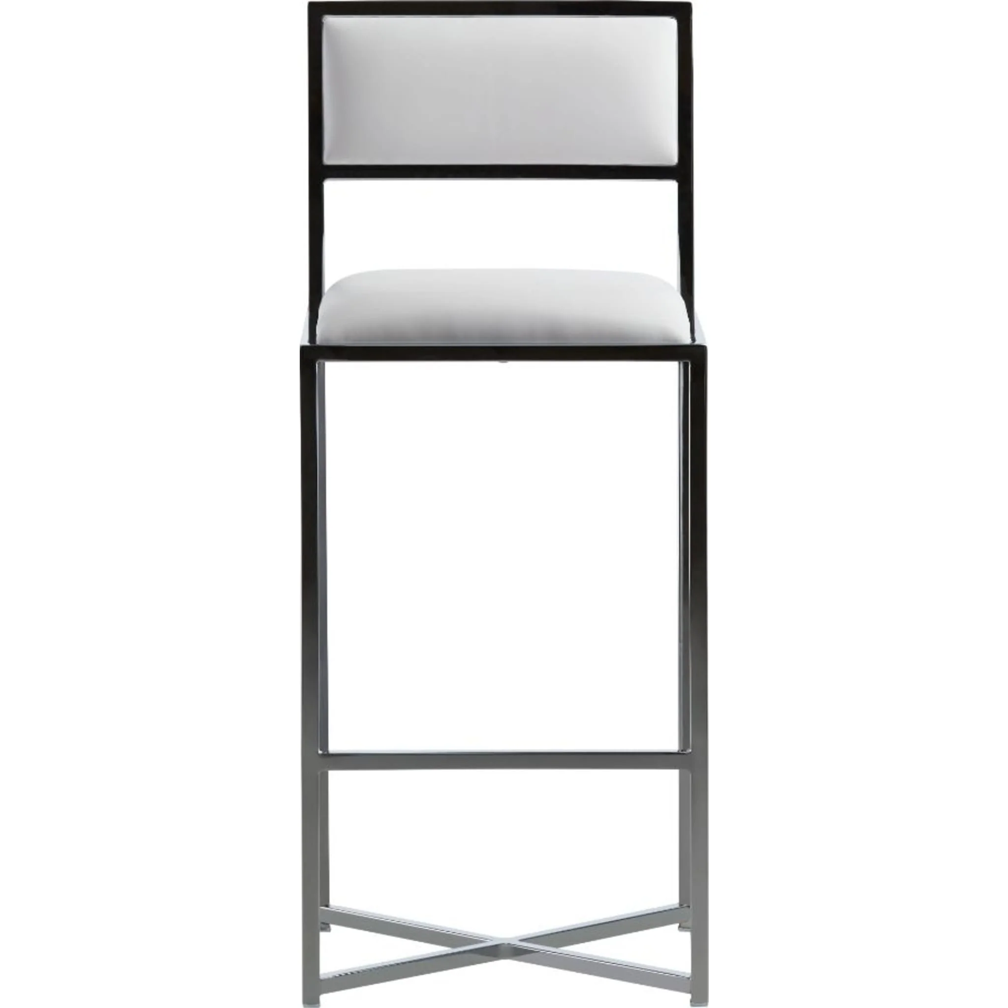 Amalfi X-Base Bar Stool in White Leather - Image 3