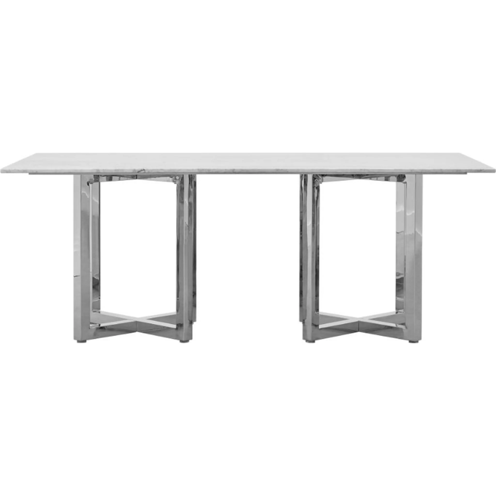 Amalfi Rectangular Carrara Marble Top Dining Table - Image 3