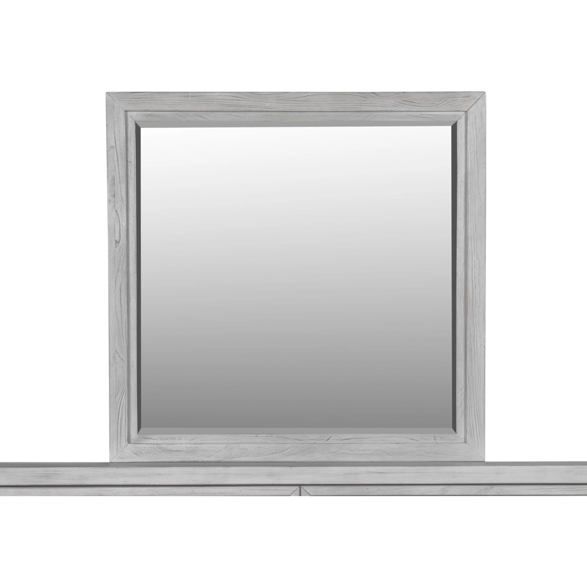 Boho Chic Plain Mirror in Washed White - Image 5