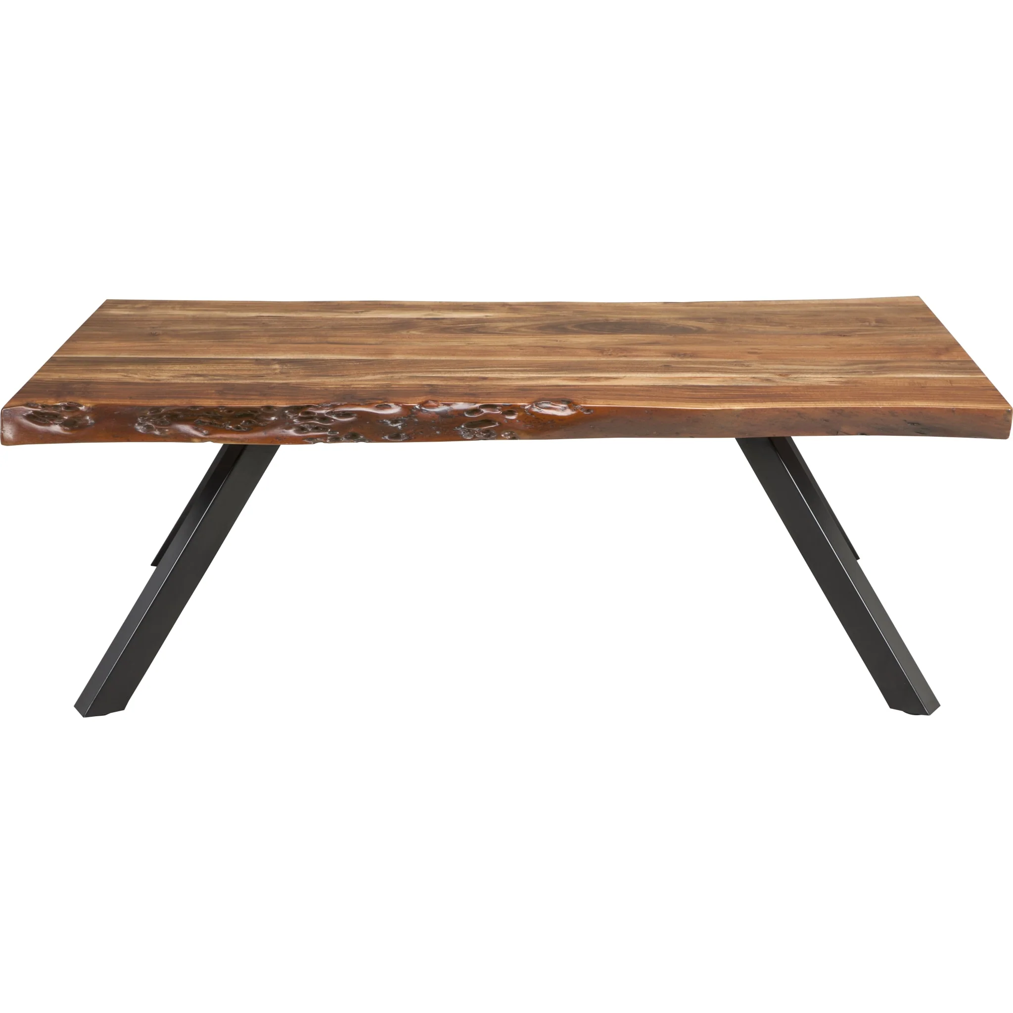 Reese Live Edge Solid Wood Metal Leg Coffee Table in Natural Acacia - Image 4