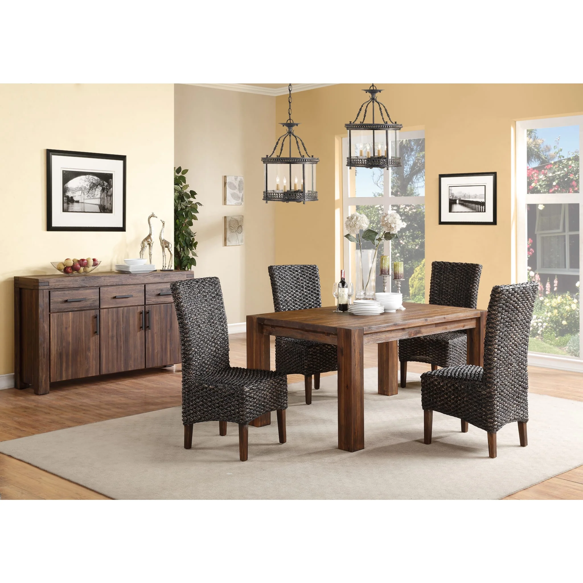 Meadow Solid Wood Extending Dining Table in Brick Brown - Image 13