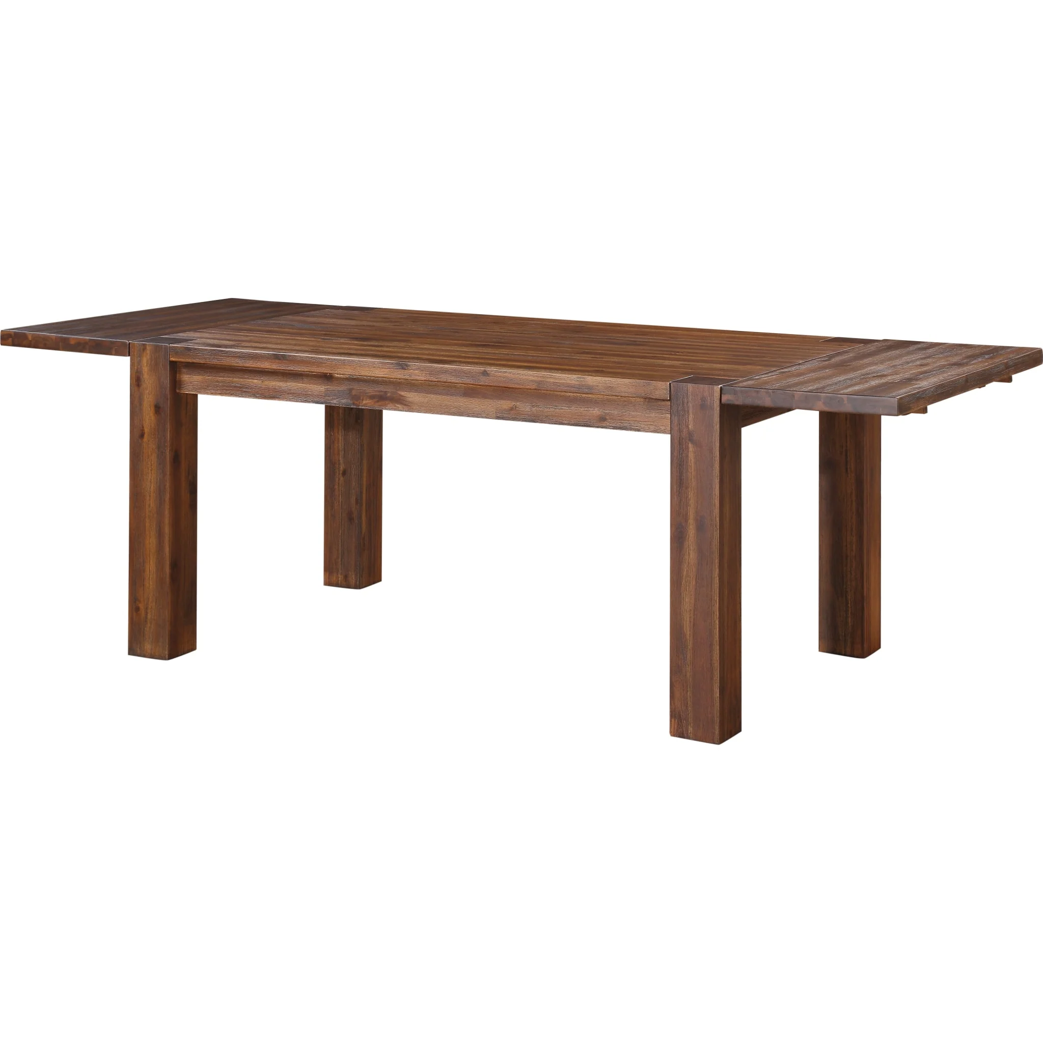 Meadow Solid Wood Extending Dining Table in Brick Brown - Image 17