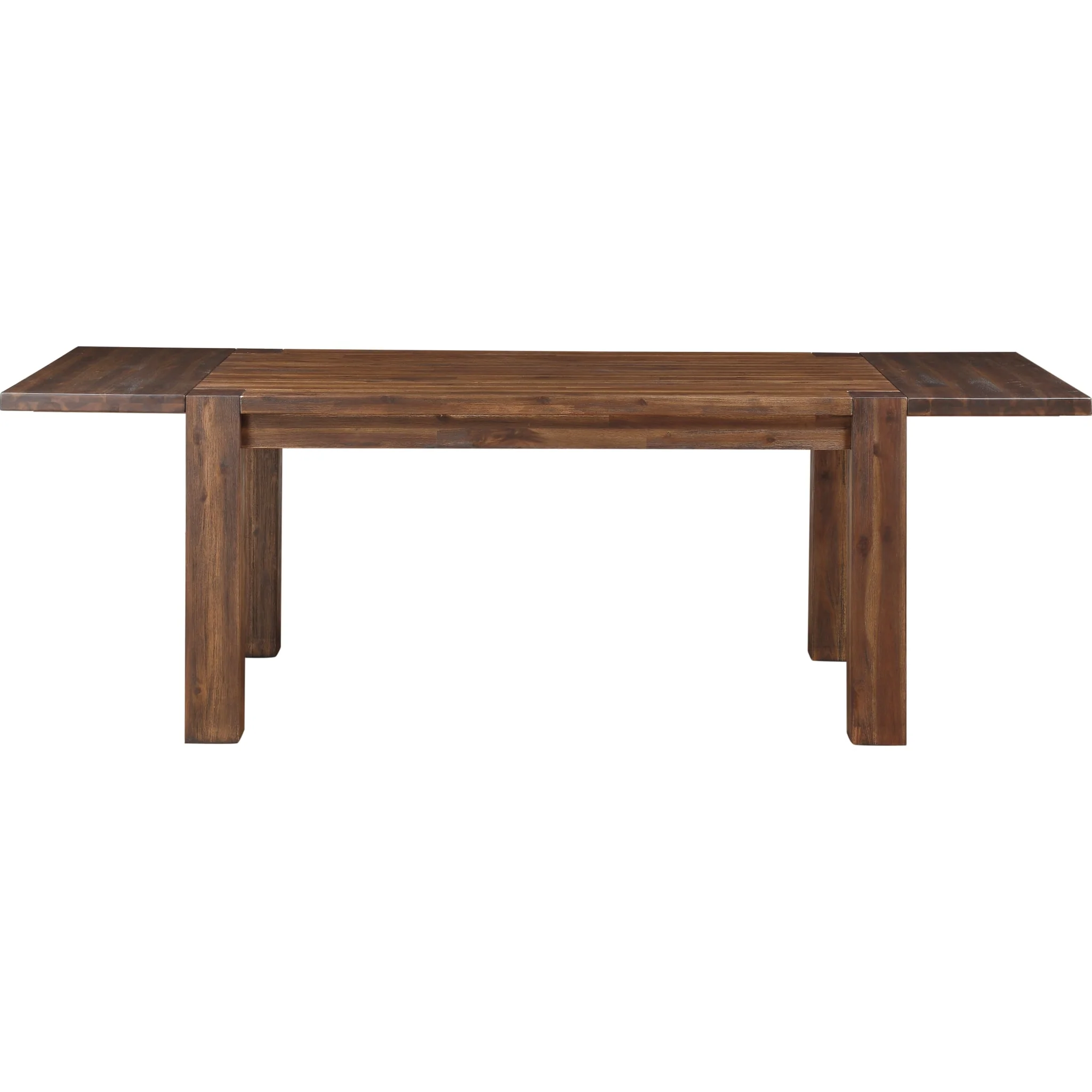 Meadow Solid Wood Extending Dining Table in Brick Brown - Image 18