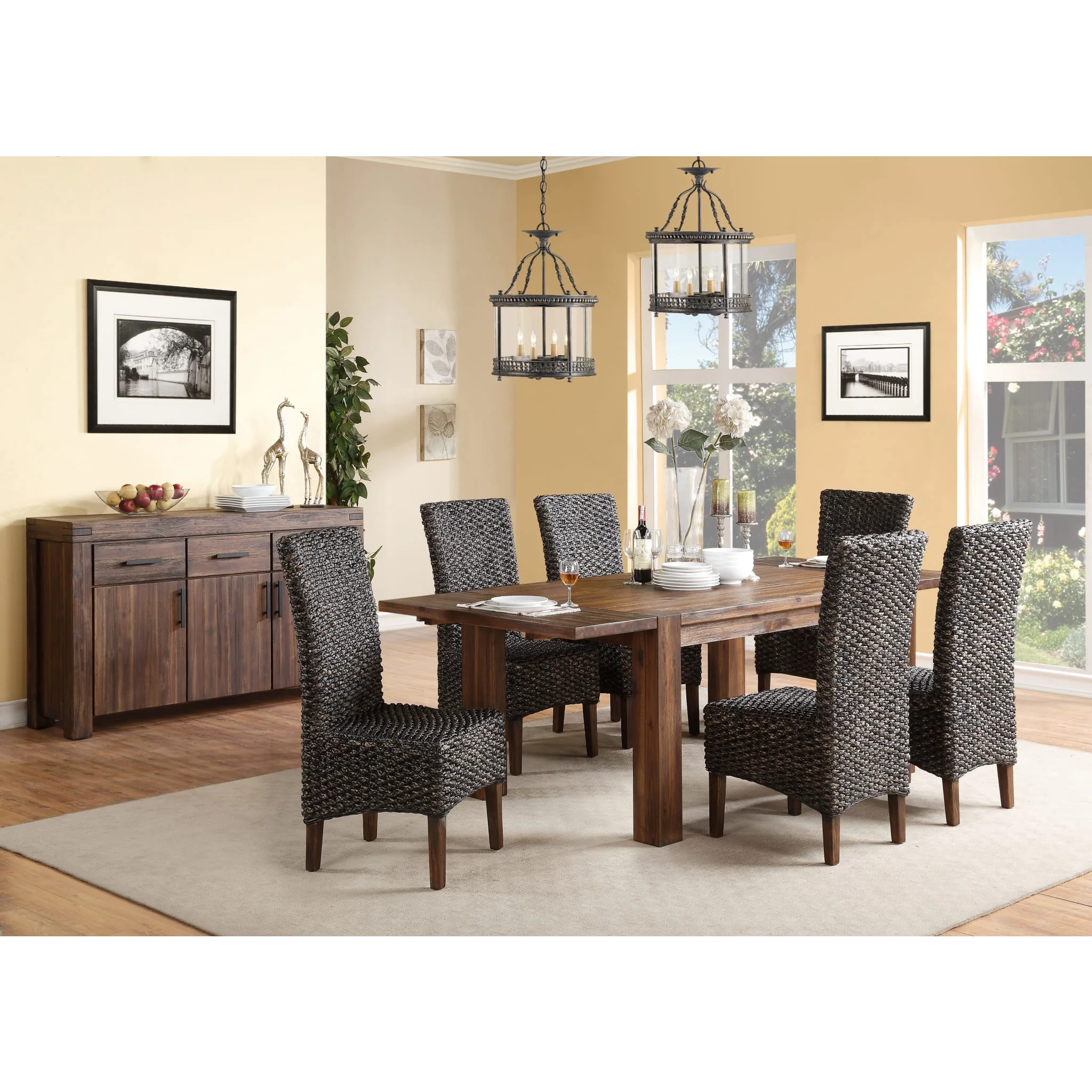 Meadow Solid Wood Extending Dining Table in Brick Brown - Image 6