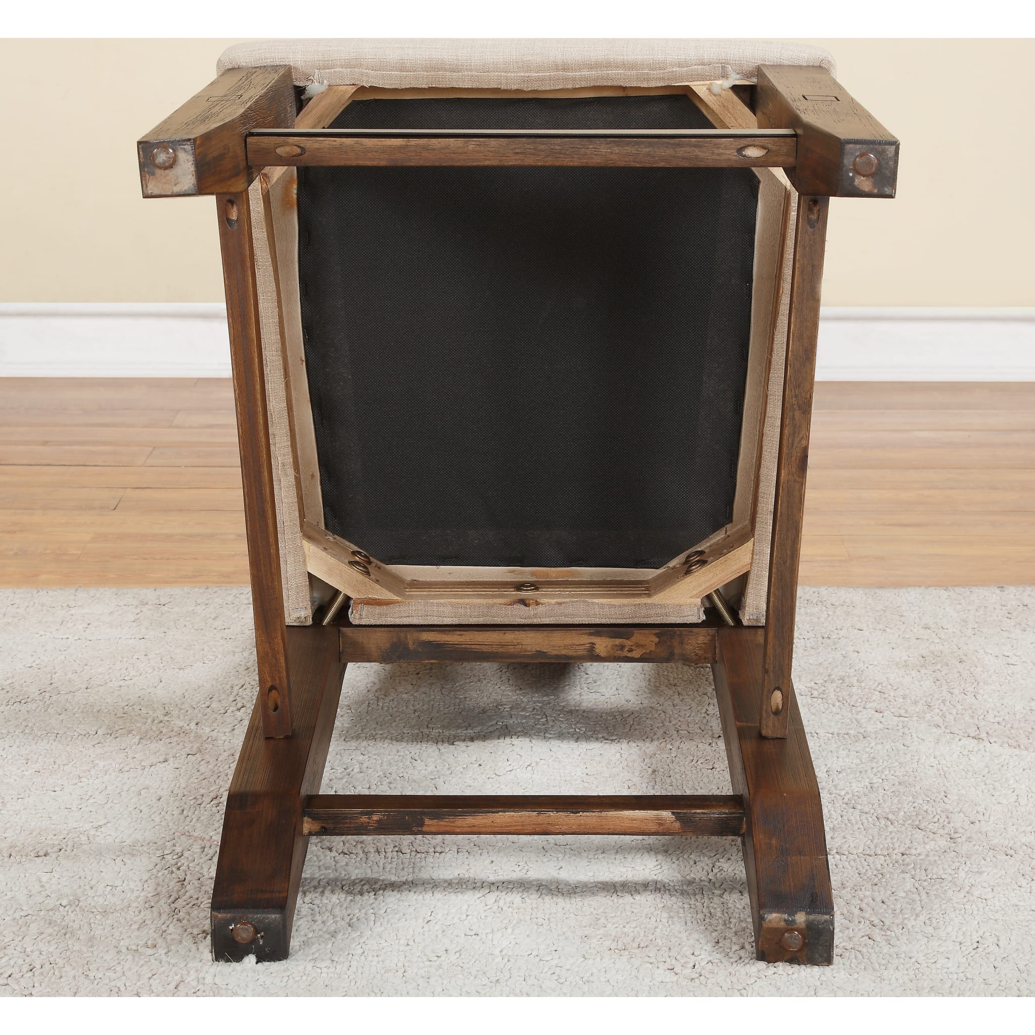 Meadow Solid Wood Upholstered Dining Chair in Brick Brown - Image 3