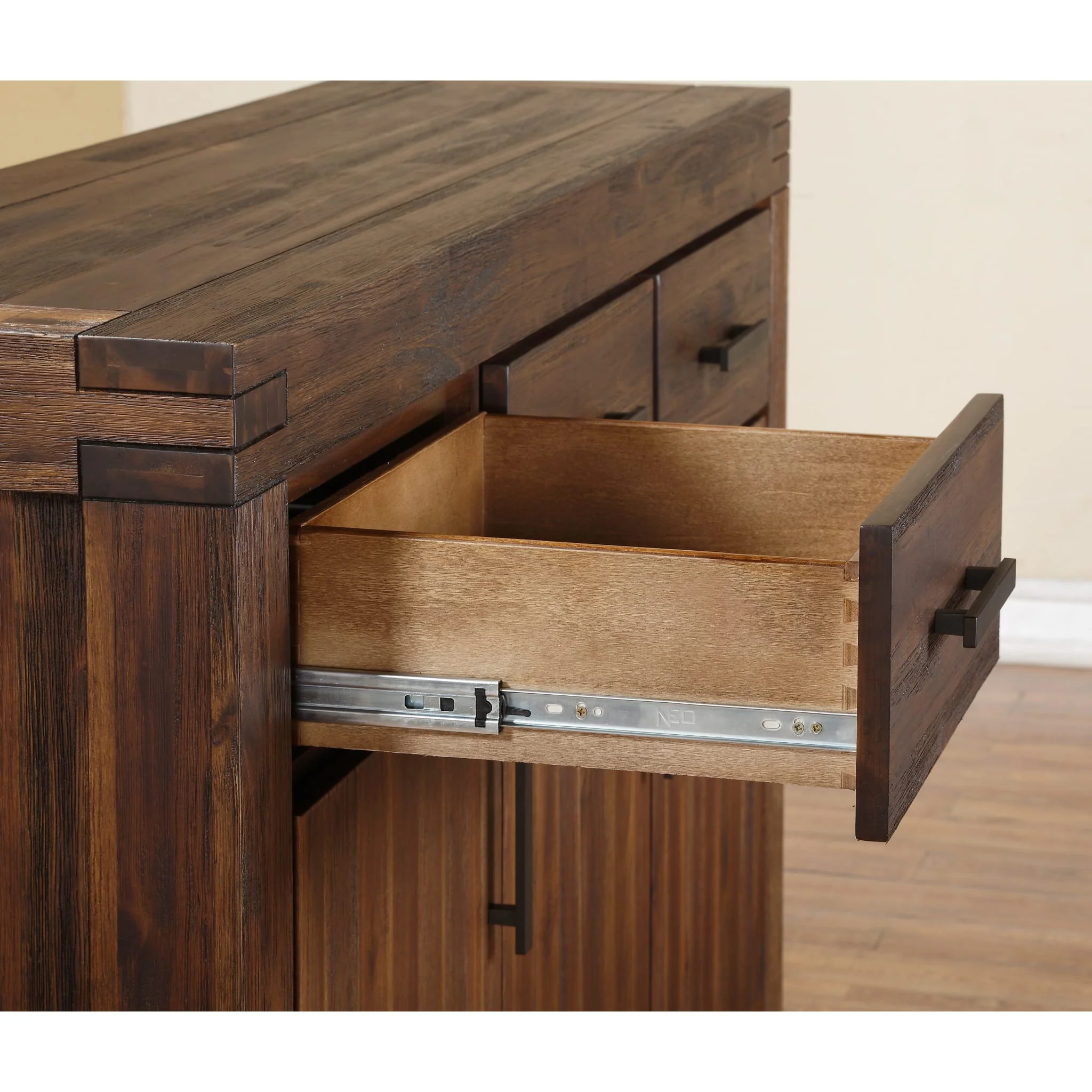 Meadow Three Drawer Three Door Solid Wood Sideboard in Brick Brown - Image 5