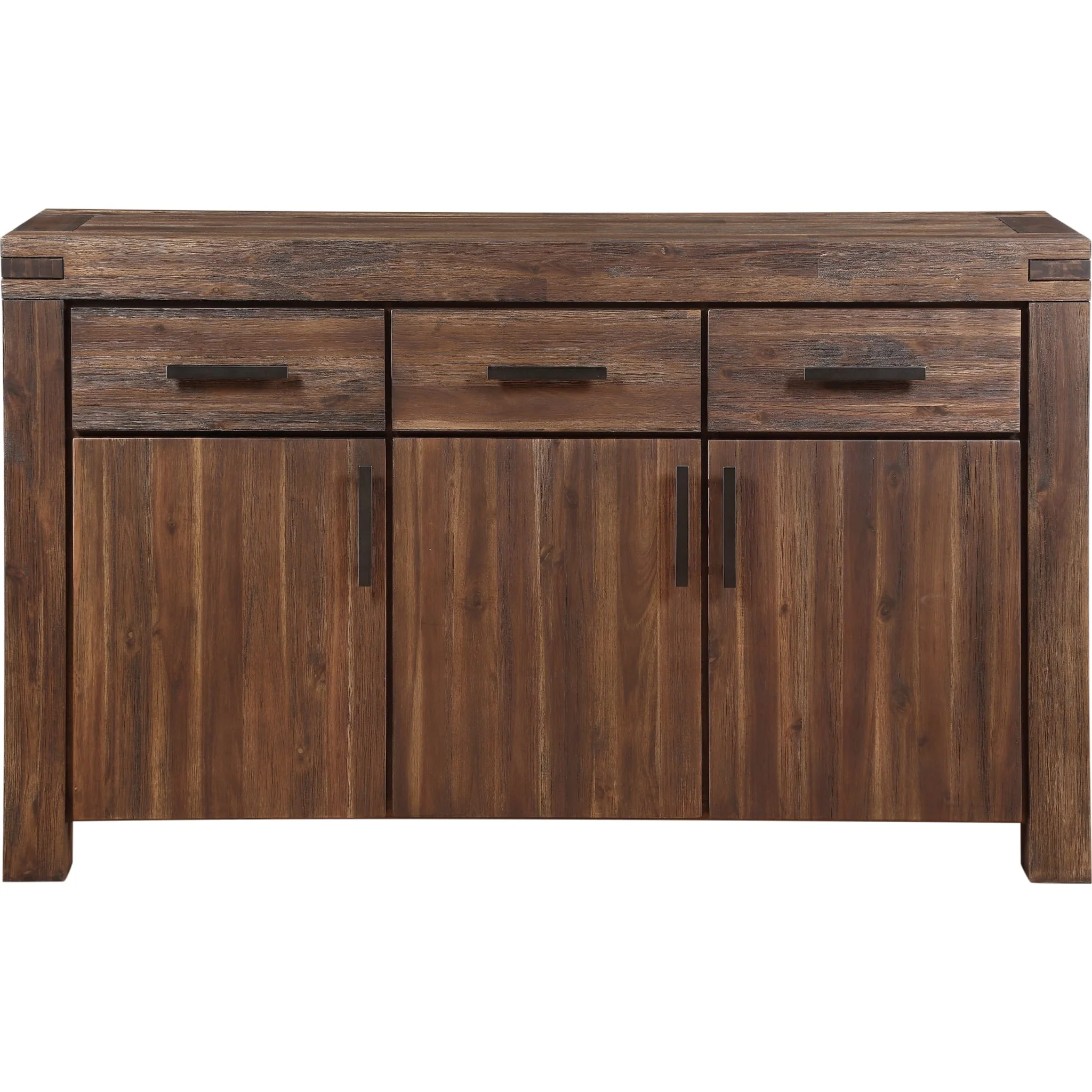Meadow Three Drawer Three Door Solid Wood Sideboard in Brick Brown - Image 8
