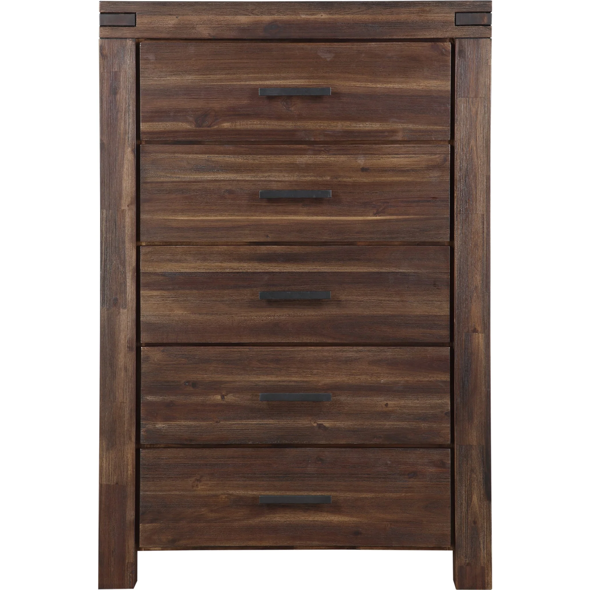 Meadow Five Drawer Solid Wood Chest in Brick Brown (2024) - Image 5
