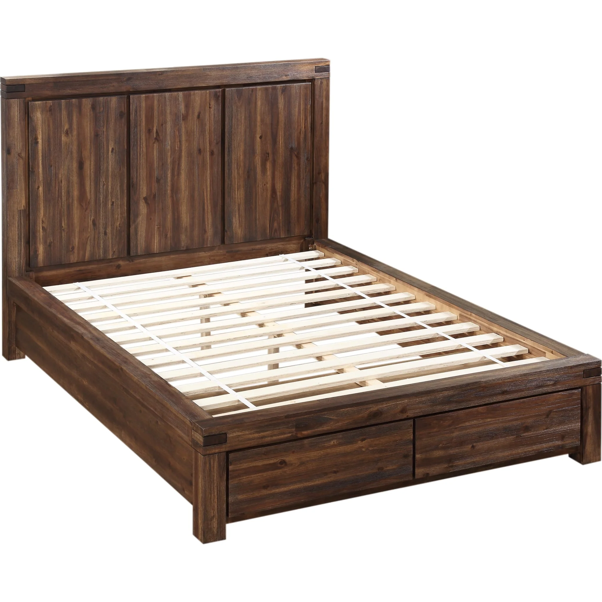 Meadow Solid Wood Footboard Storage Bed in Brick Brown - Image 8