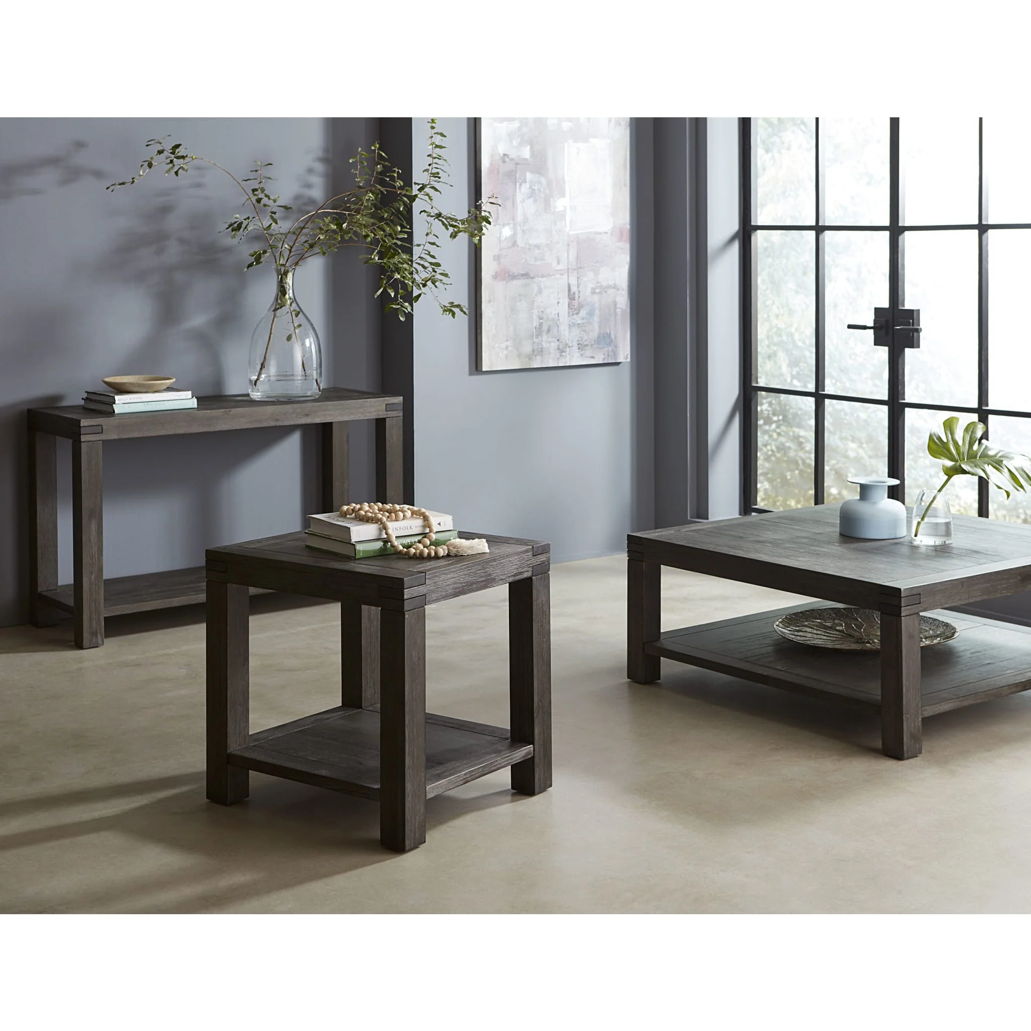 Meadow Solid Wood Coffee Table in Graphite - Image 3