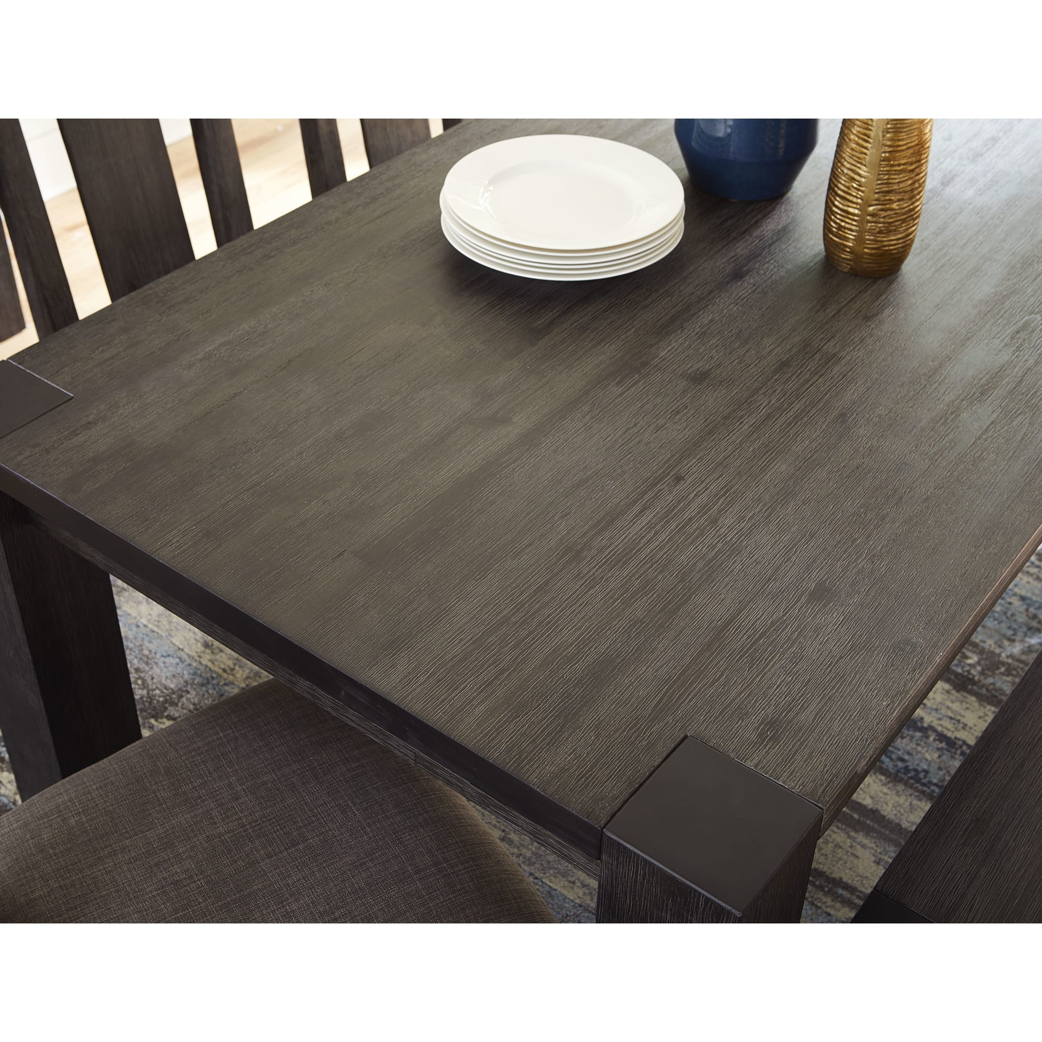 Meadow Solid Wood Rectangle Table in Graphite - Image 4