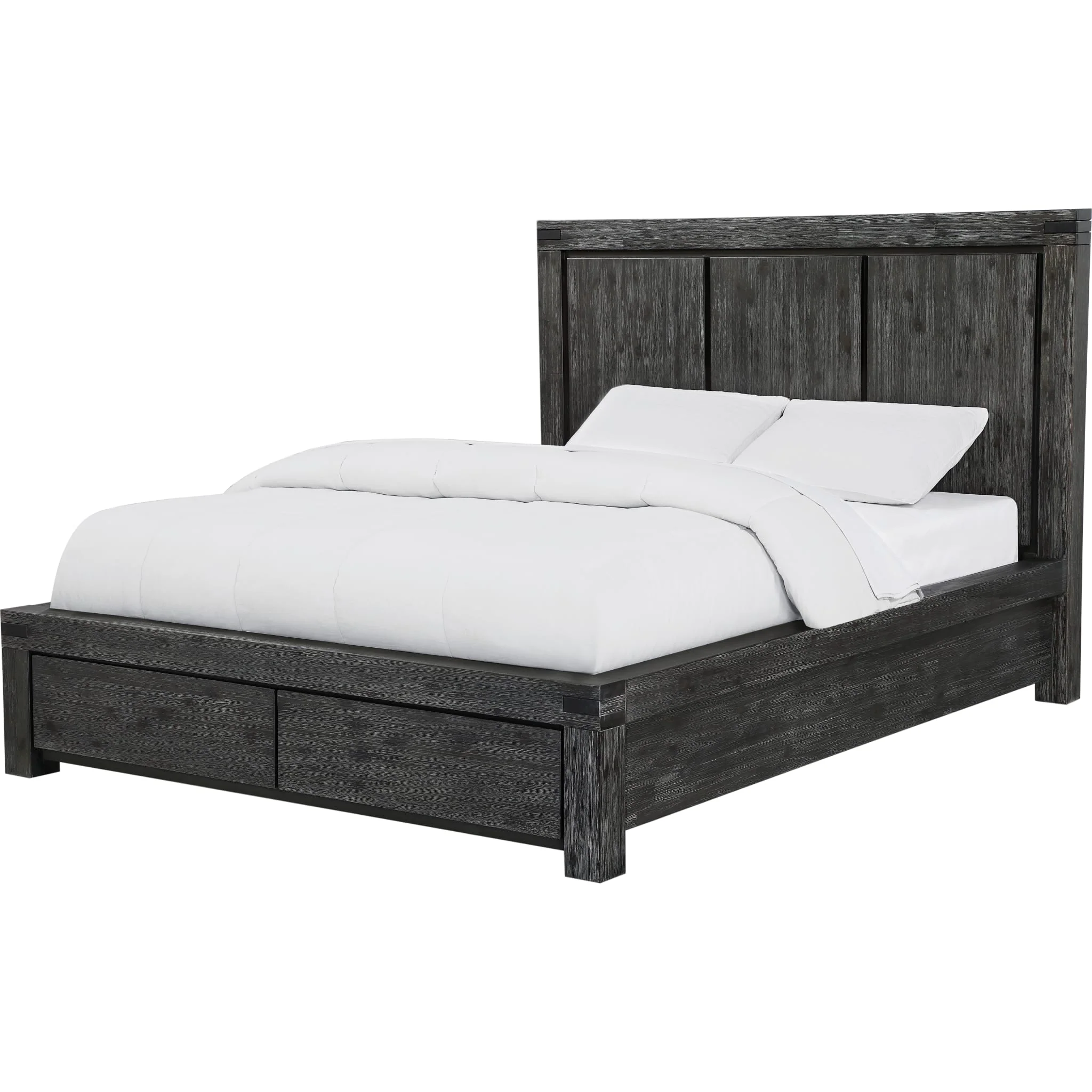 Meadow Solid Wood Footboard Storage Bed in Graphite - Image 3