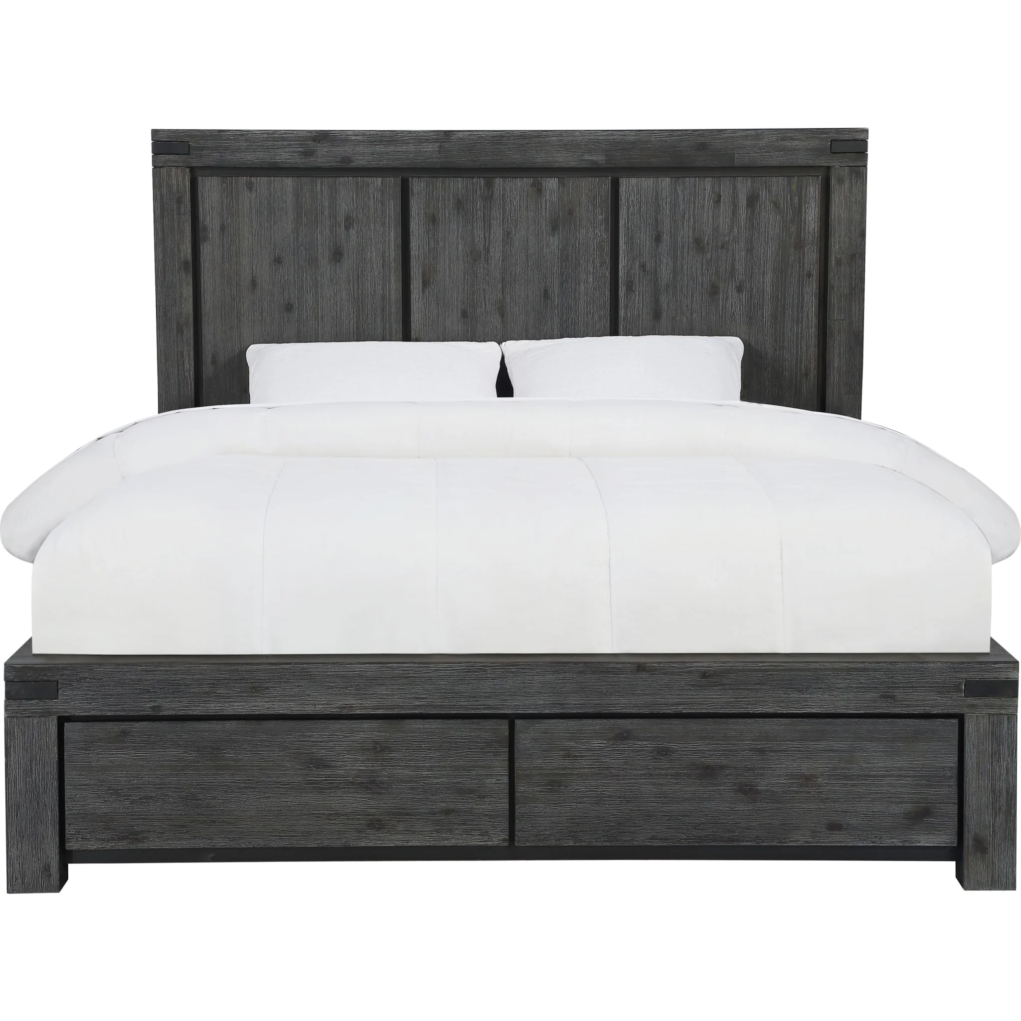 Meadow Solid Wood Footboard Storage Bed in Graphite - Image 4