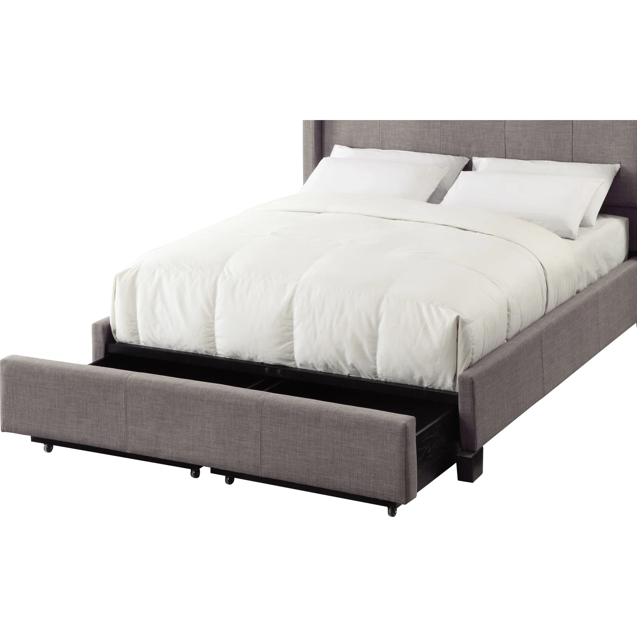 Adona Upholstered Footboard Storage Bed in Dolphin Linen - Image 7