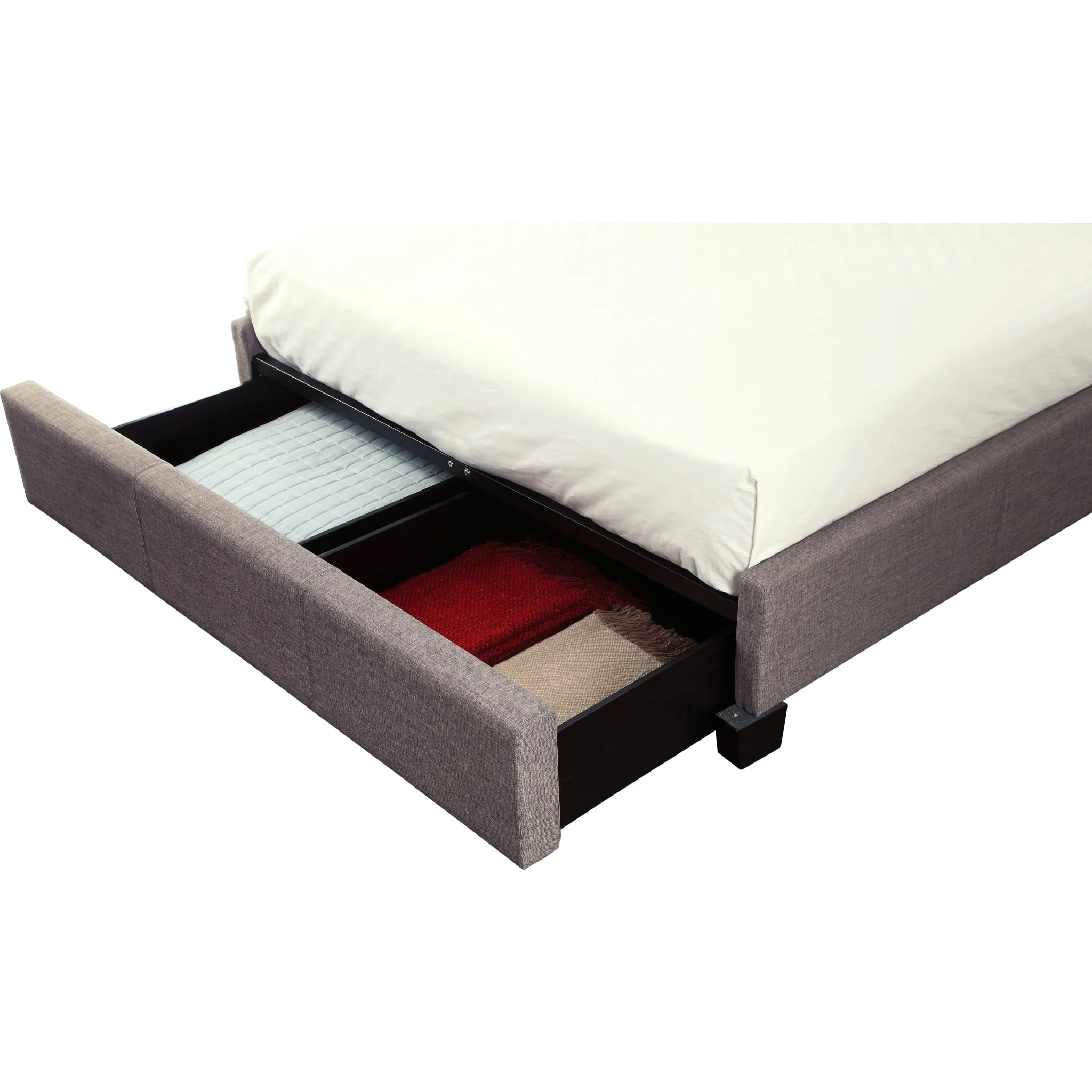 Adona Upholstered Footboard Storage Bed in Dolphin Linen - Image 8