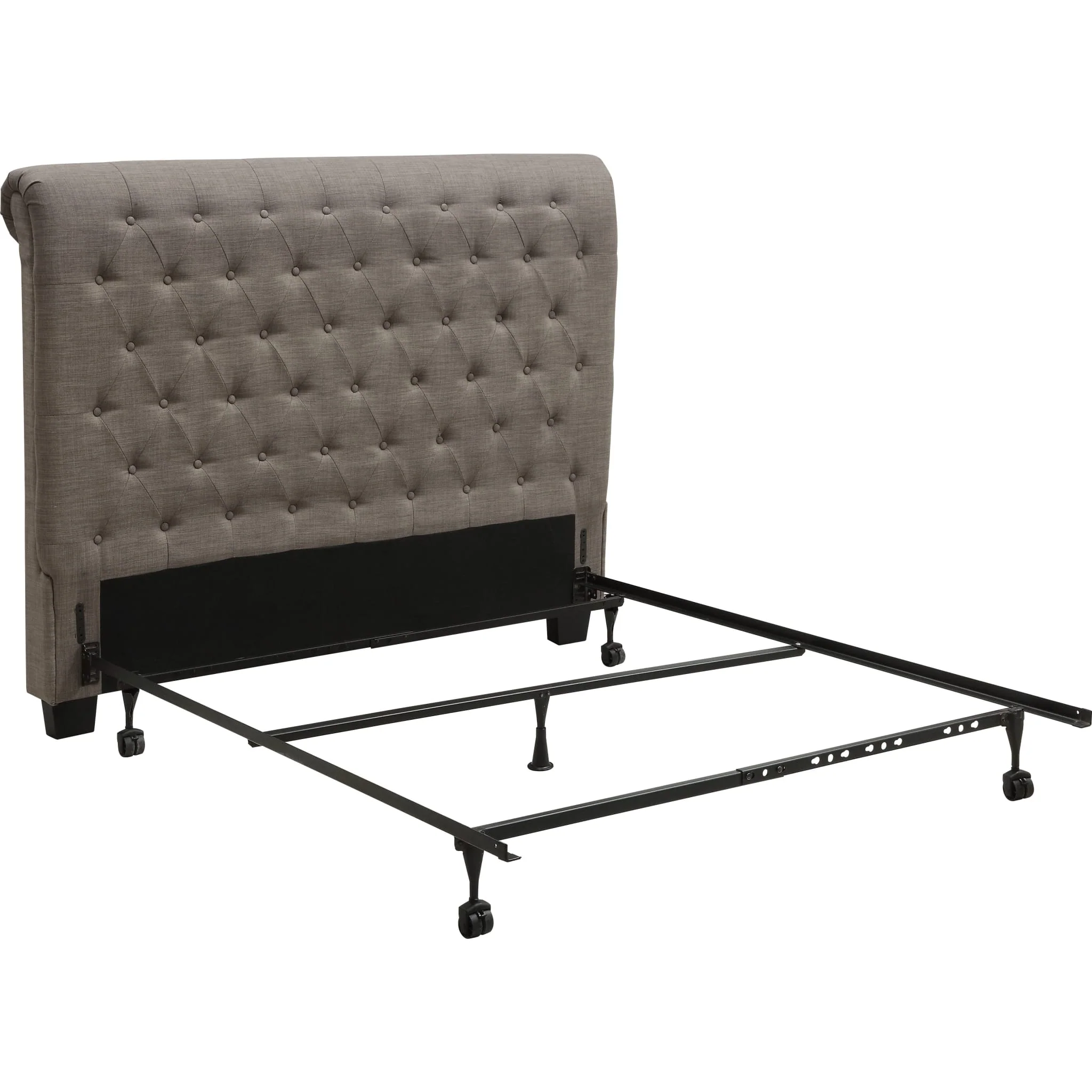 Royal Tufted Upholstered Headboard in Dolphin Linen - Image 7