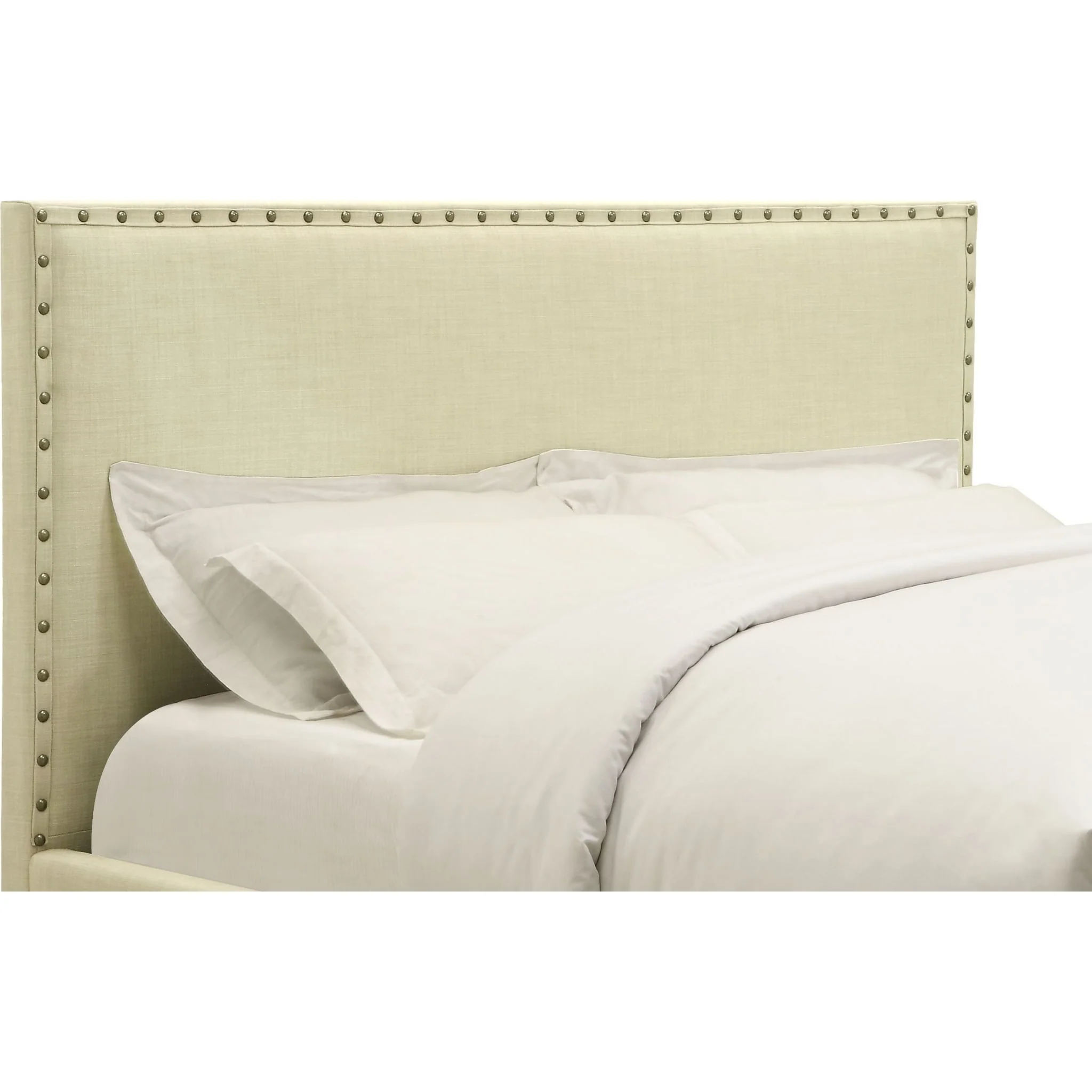 Tavel Nailhead Upholstered Headboard in Tumbleweed - Image 6