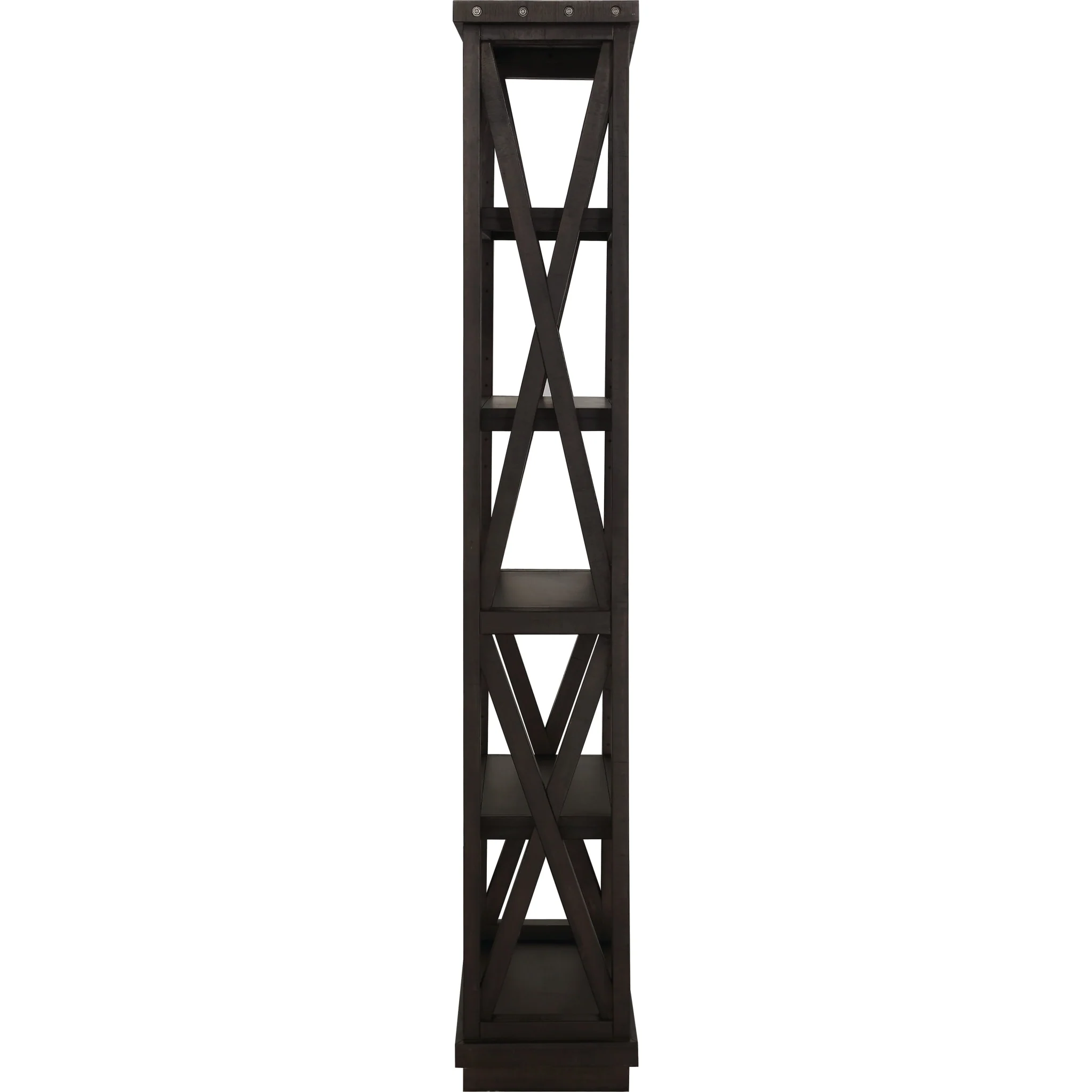 Yosemite Solid Wood 82x39 inch Bookshelf in Cafe - Image 5