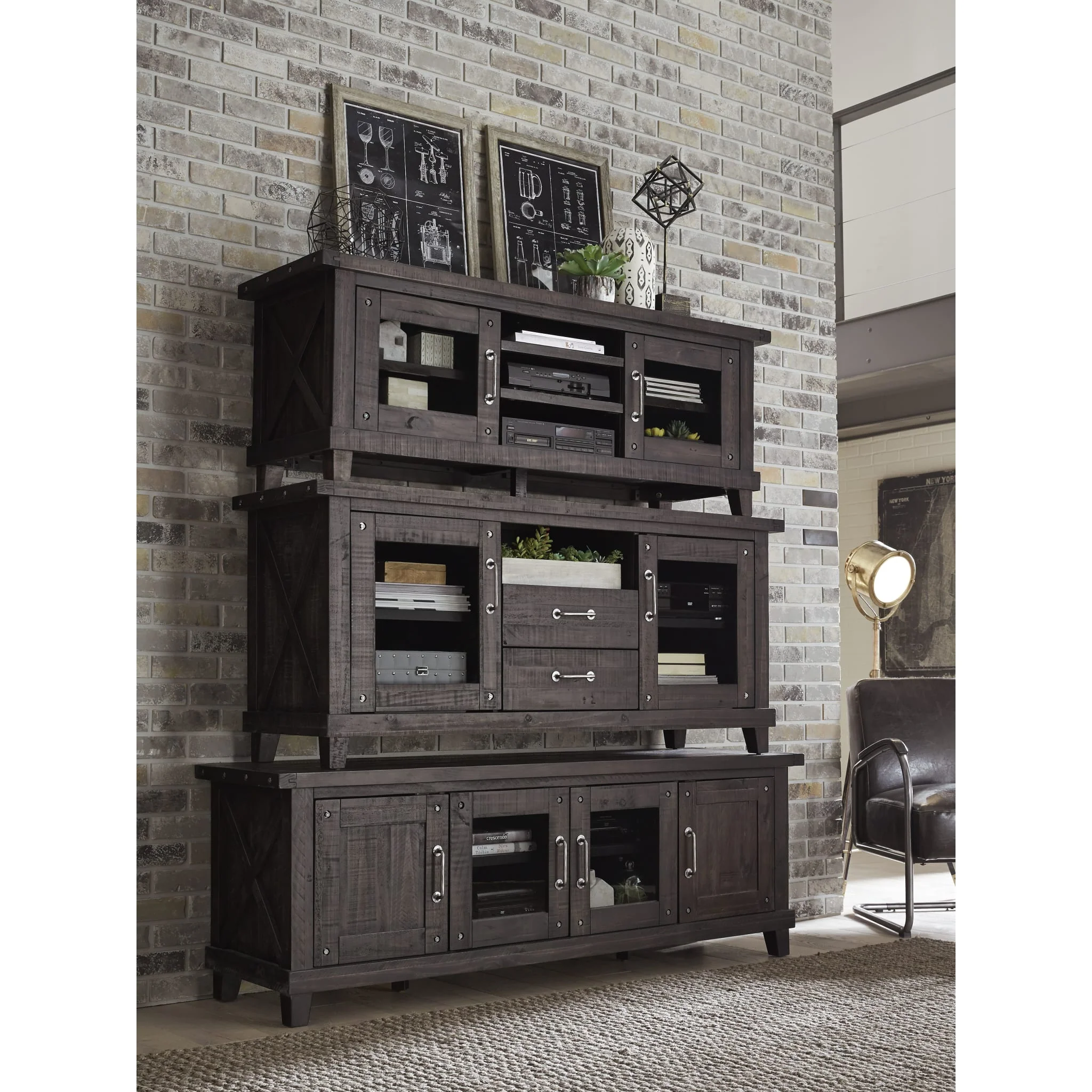 Yosemite Solid Wood Media Console in Cafe - Image 3