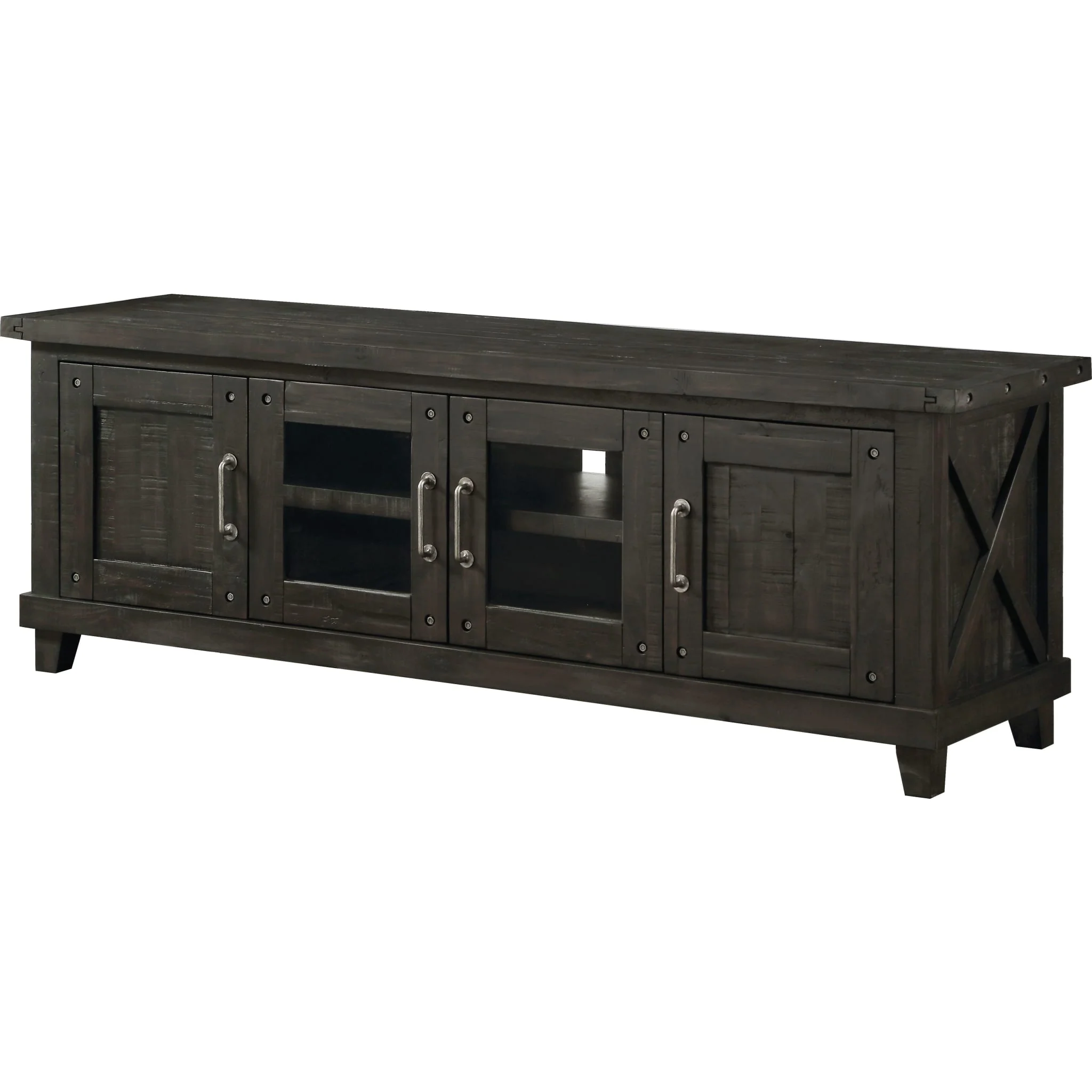 Yosemite Solid Wood Four Door Media Console in Cafe - Image 3