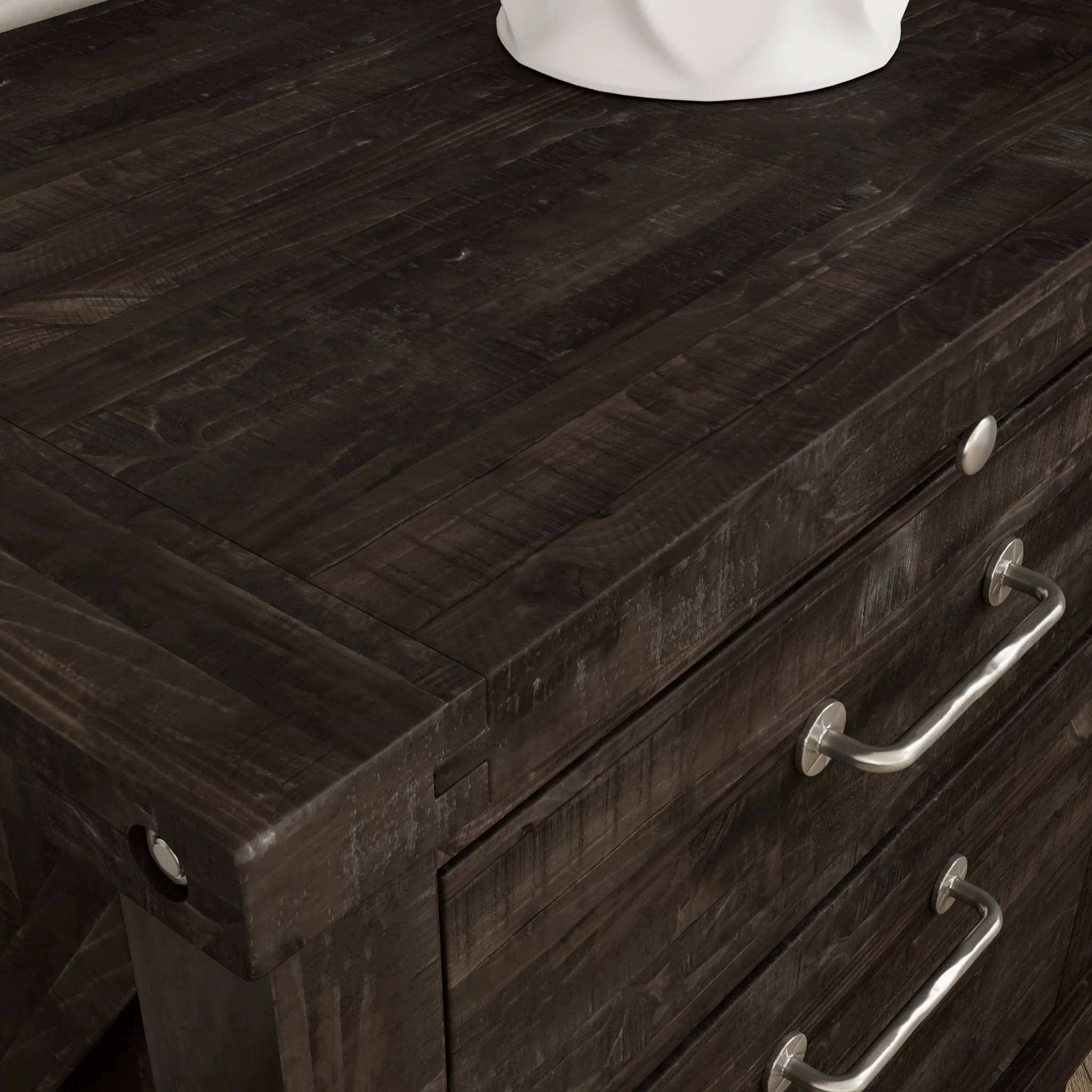 Yosemite Solid Wood Nightstand in Cafe - Image 9