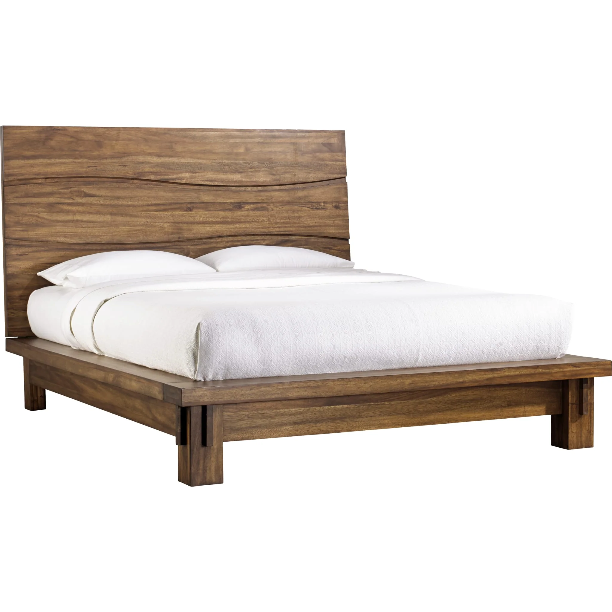 Ocean Solid Wood Platform Bed in Natural Sengon - Image 7