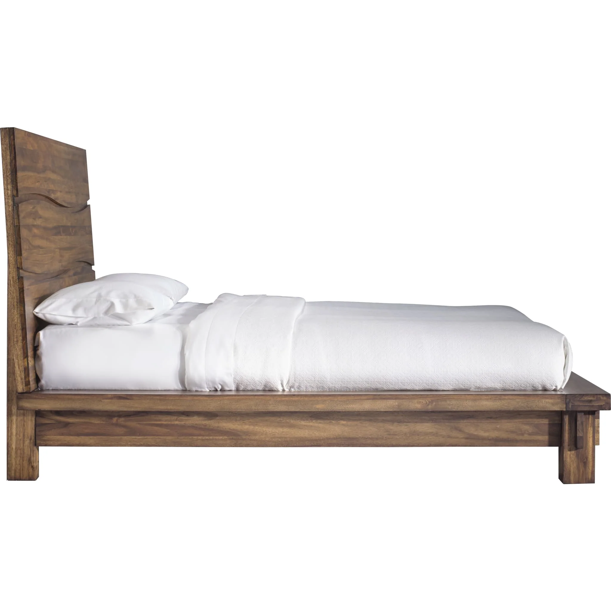 Ocean Solid Wood Platform Bed in Natural Sengon - Image 8