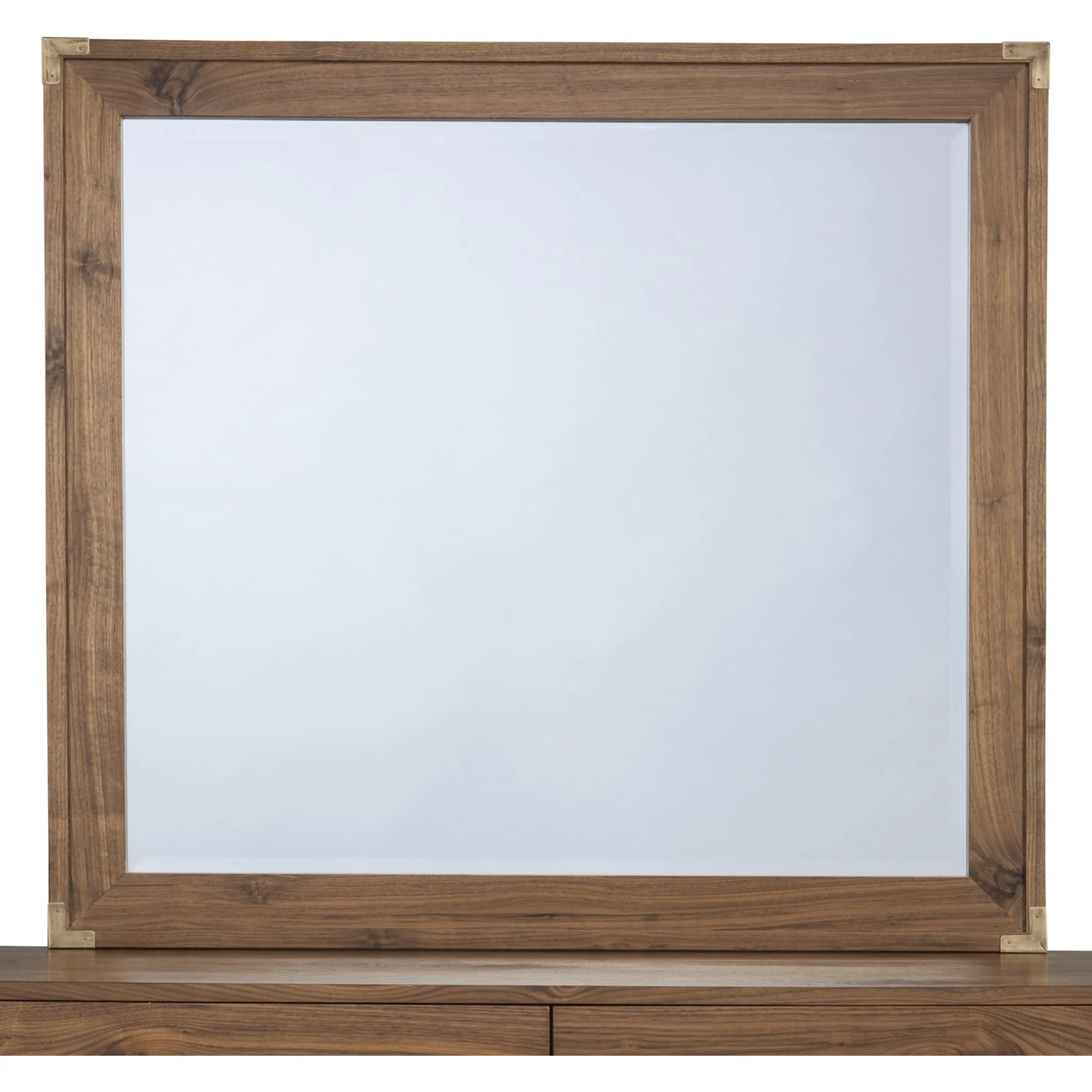 Adler Beveled Glass Mirror in Natural Walnut - Image 4