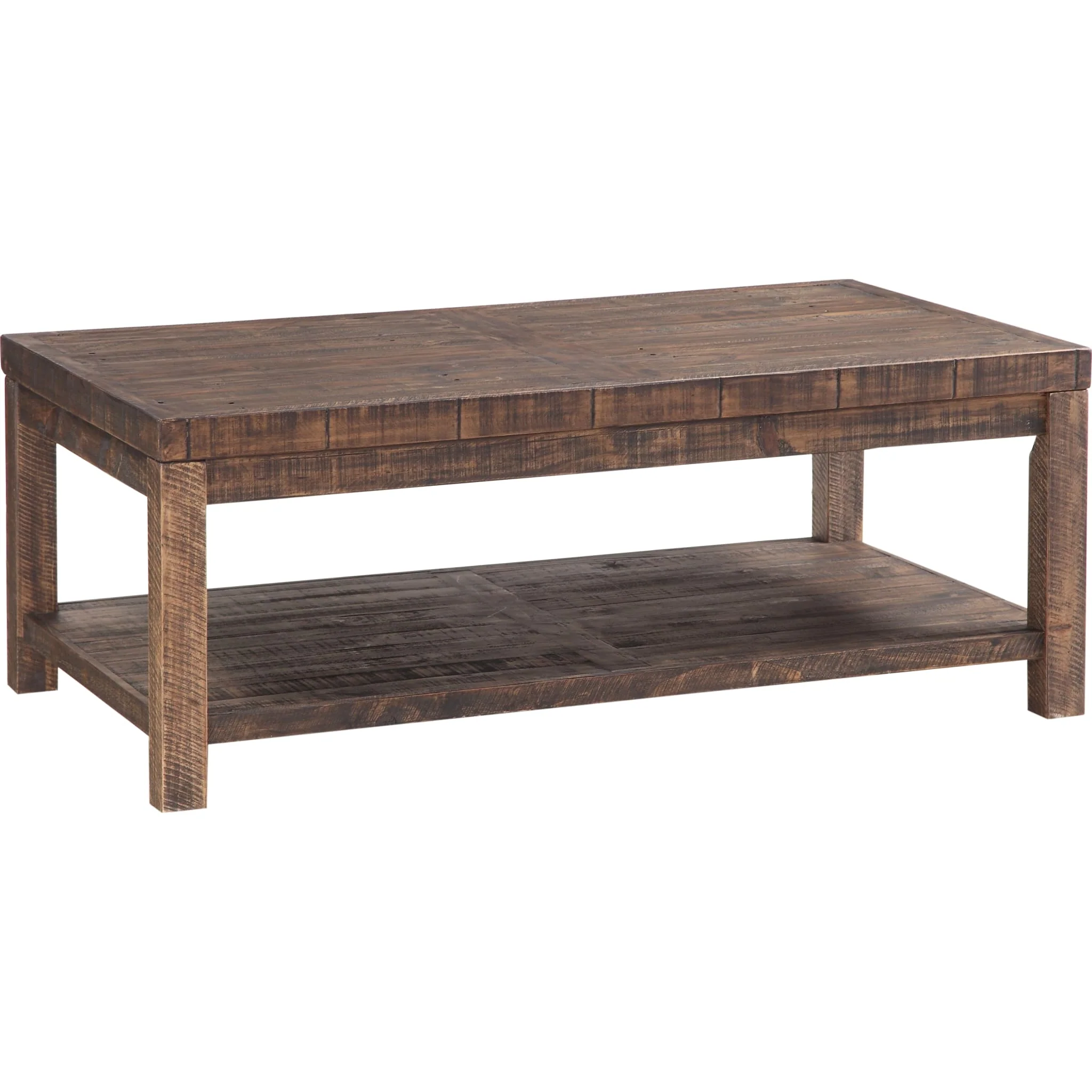 Craster Reclaimed Wood Rectangular Coffee Table in Smoky Taupe - Image 3