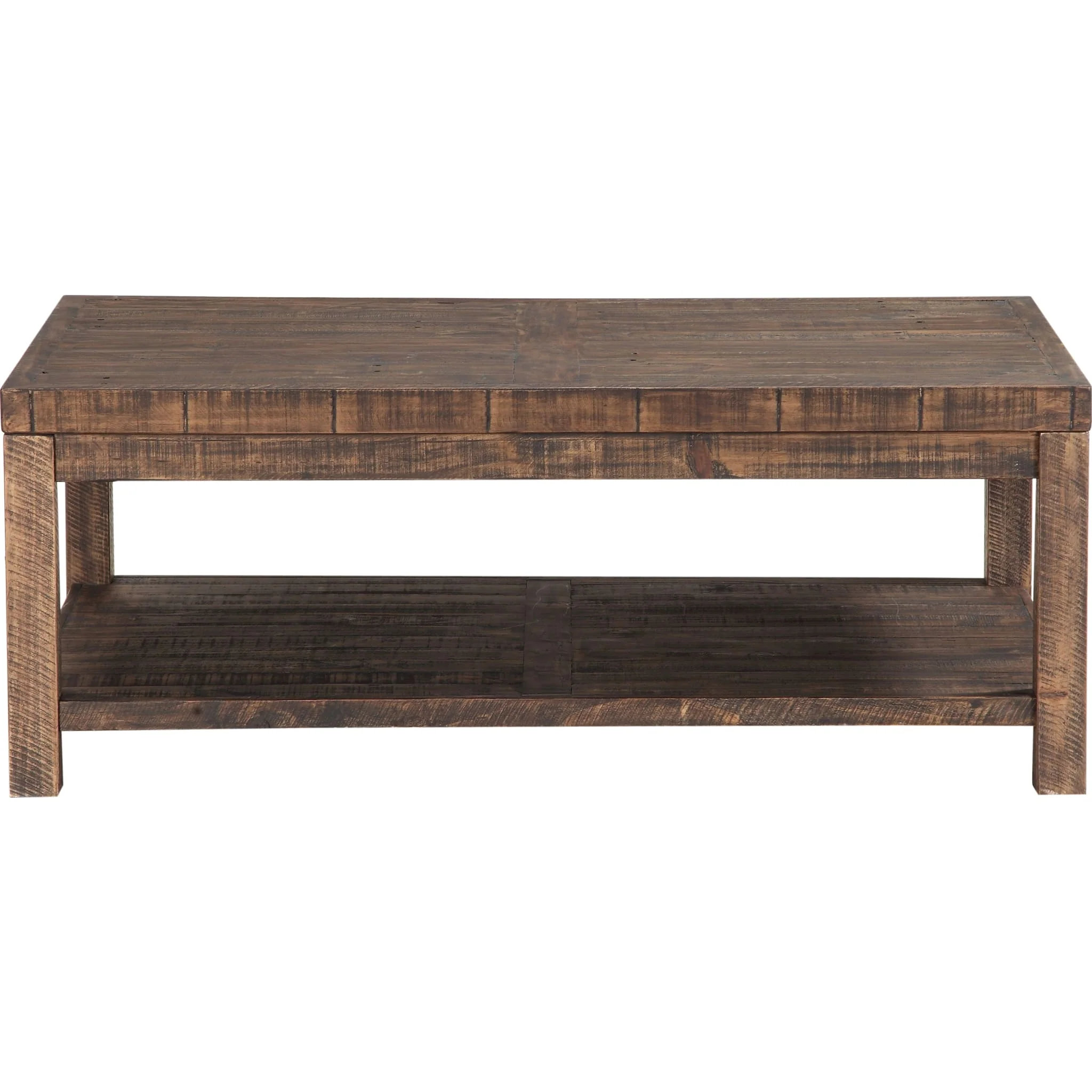 Craster Reclaimed Wood Rectangular Coffee Table in Smoky Taupe - Image 4