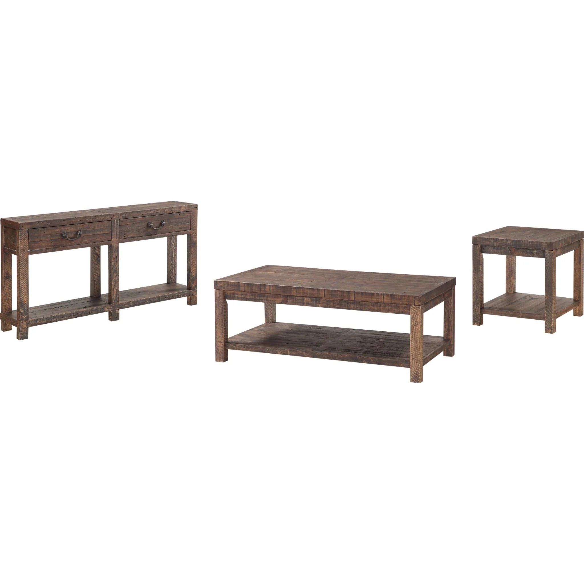 Craster Reclaimed Wood Rectangular Coffee Table in Smoky Taupe - Image 5