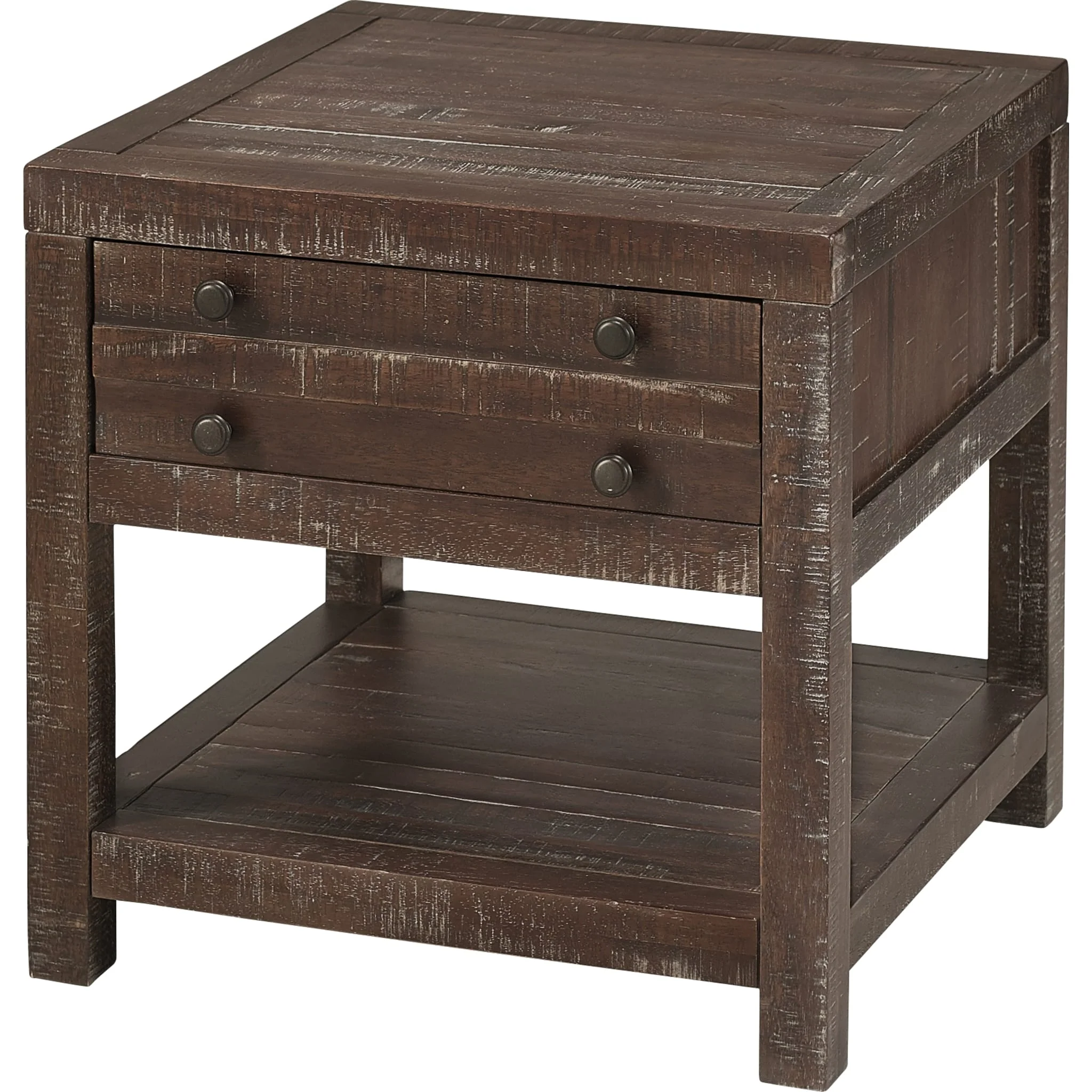 Townsend Solid Wood Side Table in Java - Image 4