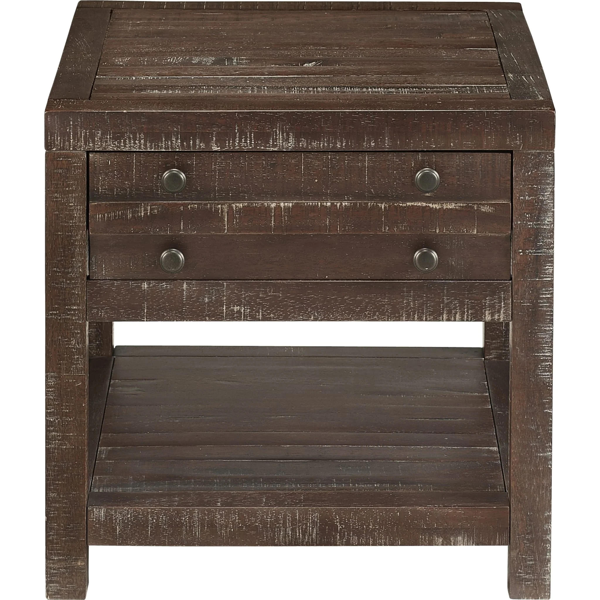 Townsend Solid Wood Side Table in Java - Image 5