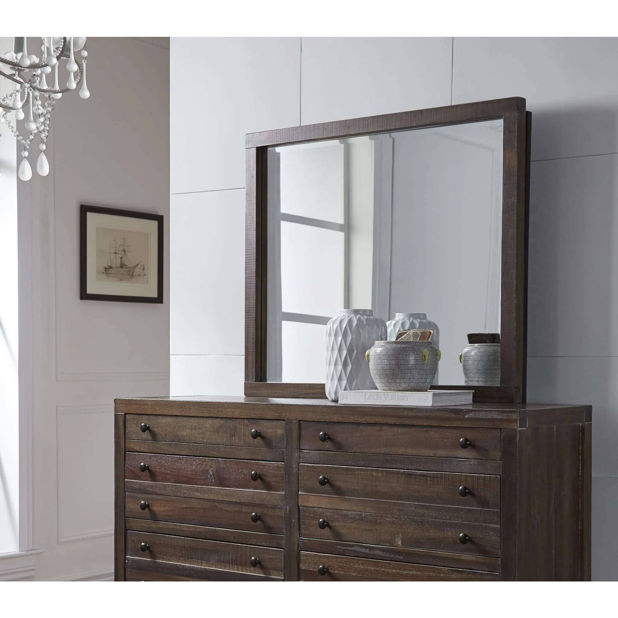 Townsend Solid Wood Mirror in Java