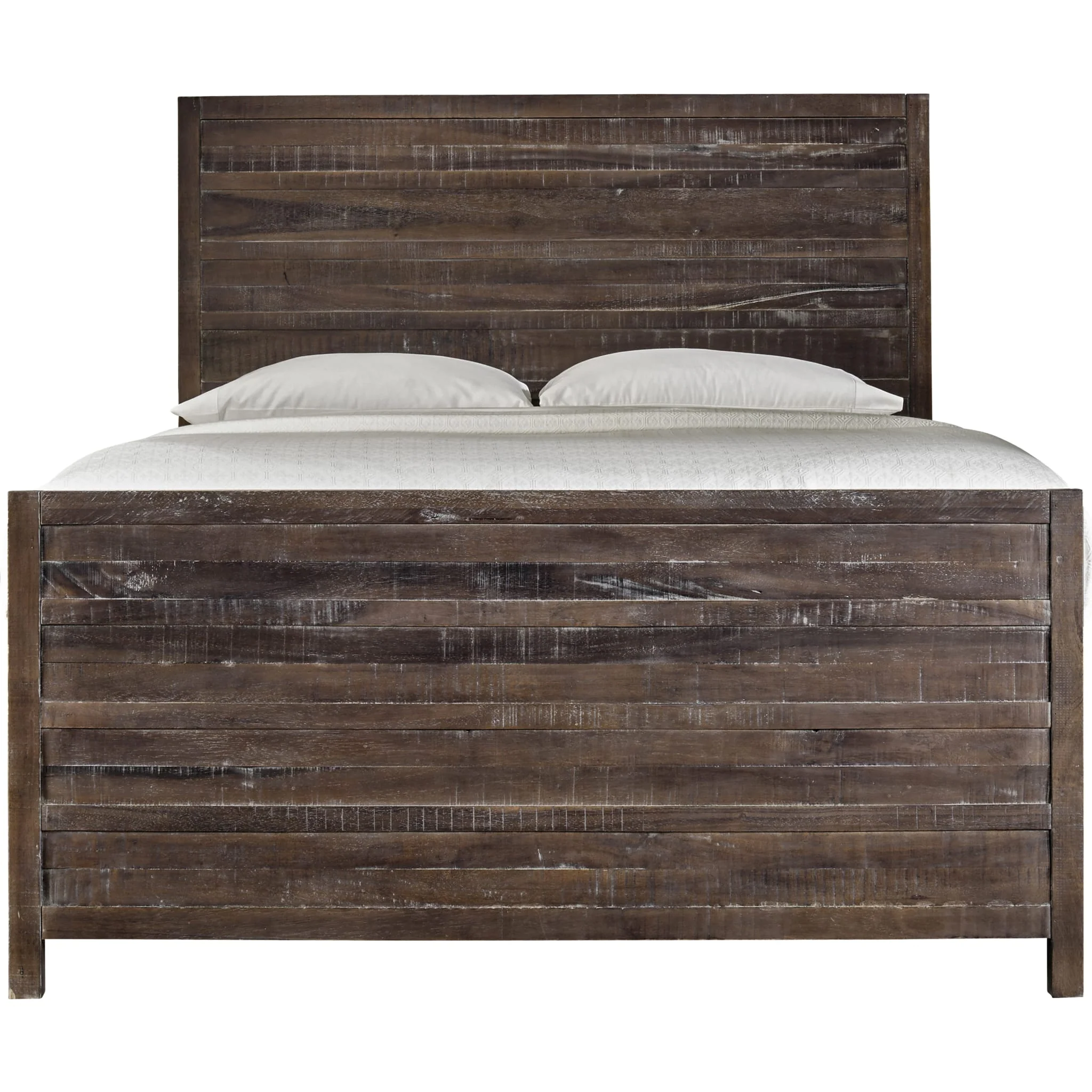 Townsend Solid Wood Panel Bed in Java - Image 4