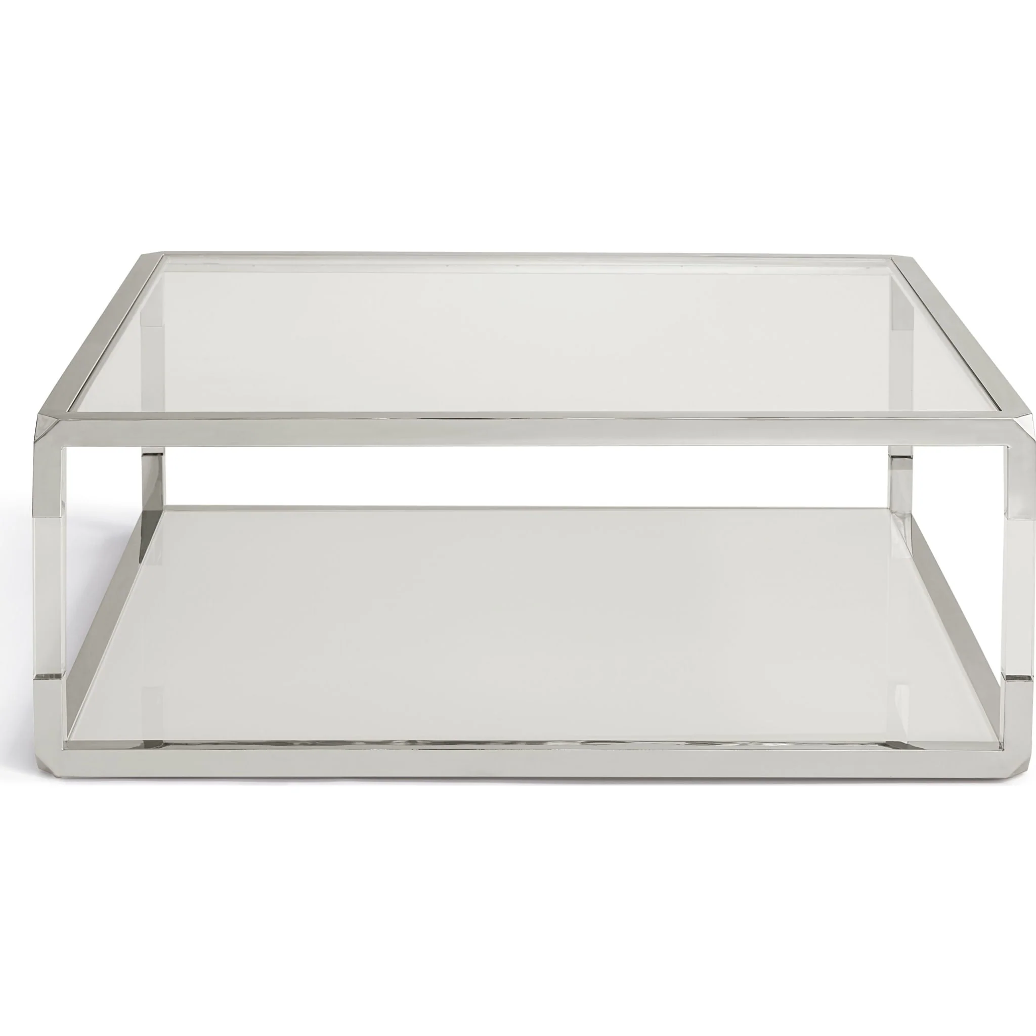 Jasper Square Coffee Table in Acrylic/White Glass/PSS - Image 5