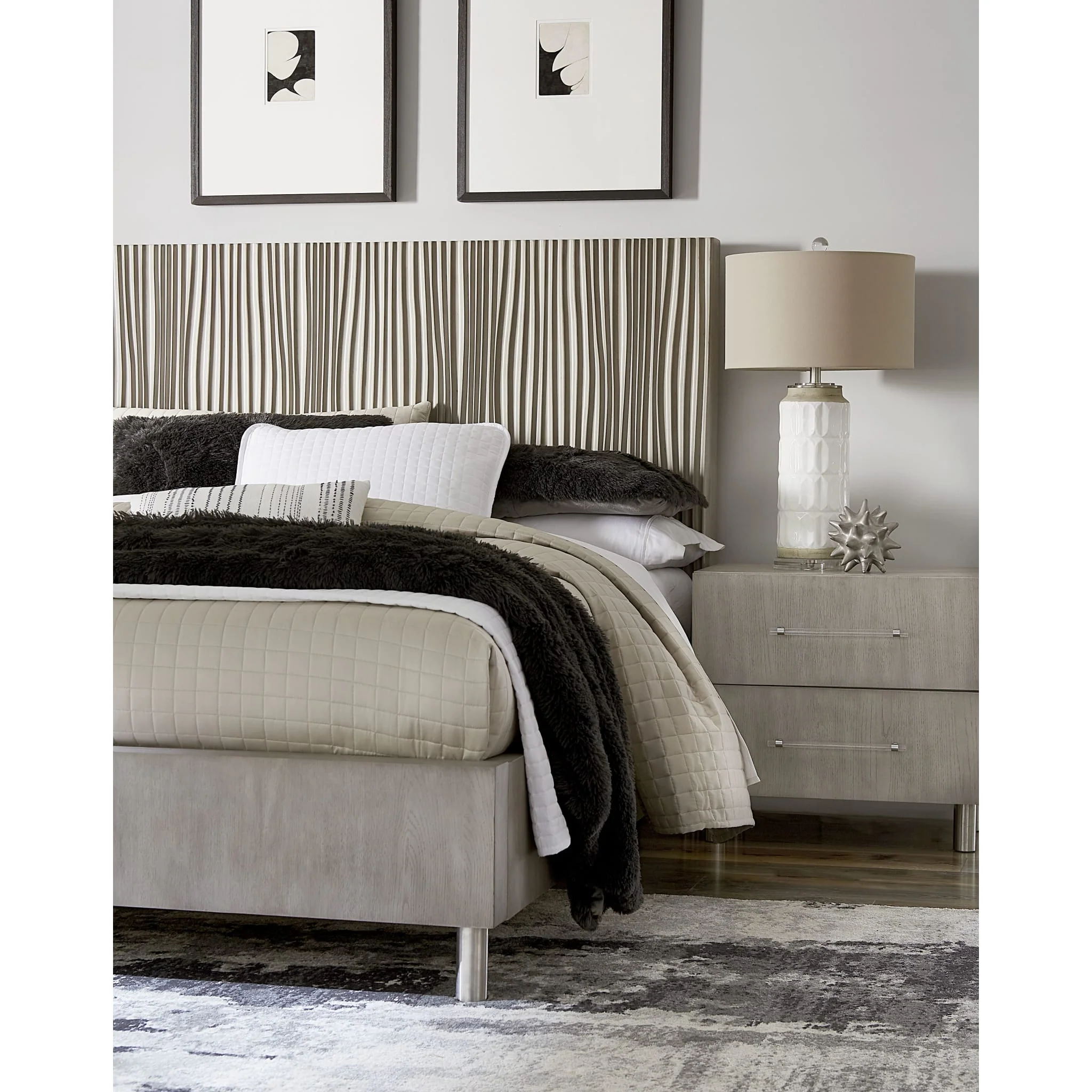 Argento Nightstand in Misty Grey - Image 3