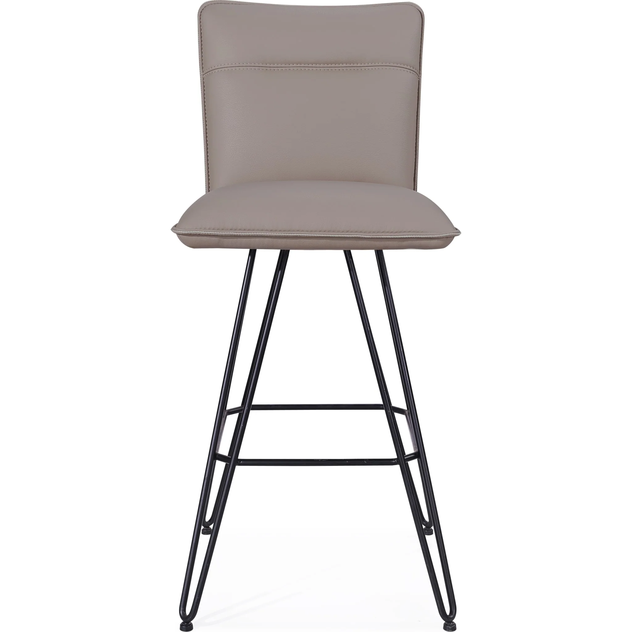 Demi Hairpin Leg Swivel Bar Stool in Taupe - Image 3