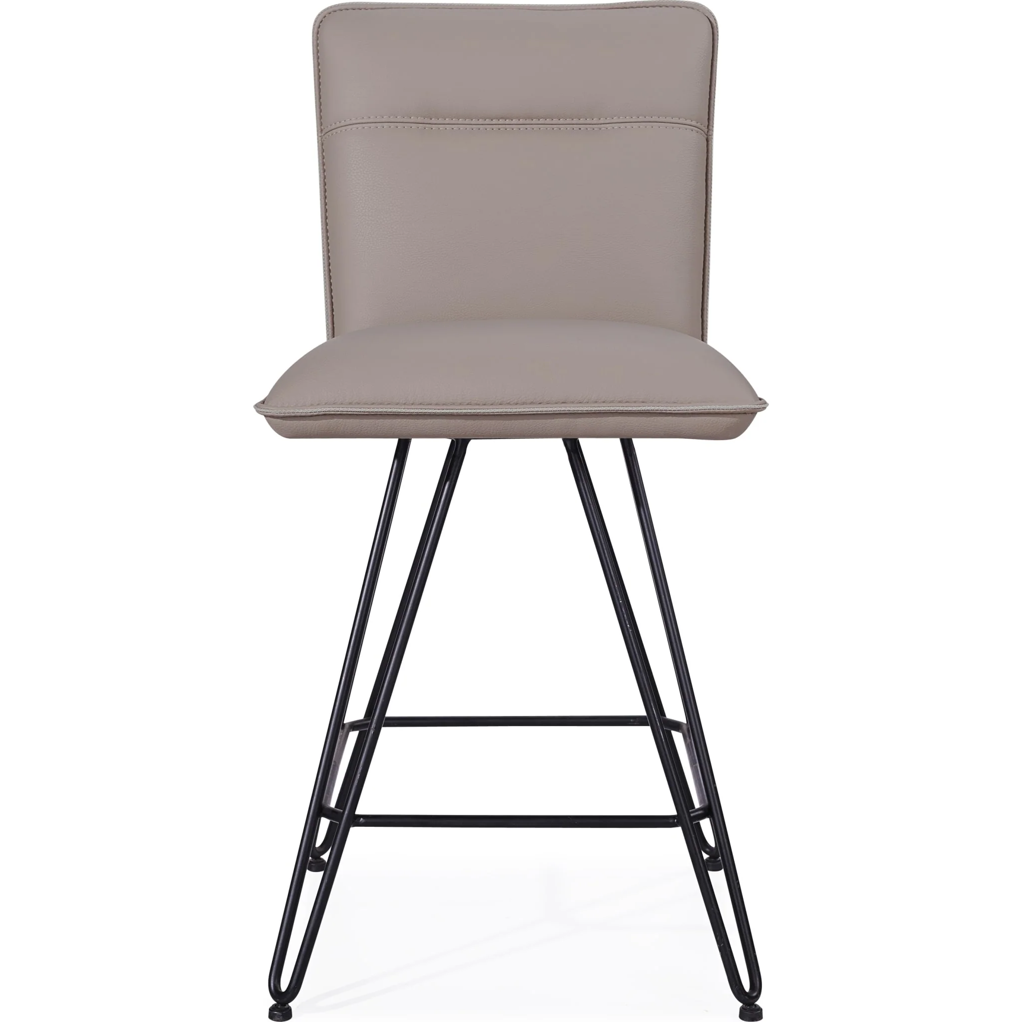 Demi Hairpin Leg Swivel Counter Stool in Taupe - Image 3
