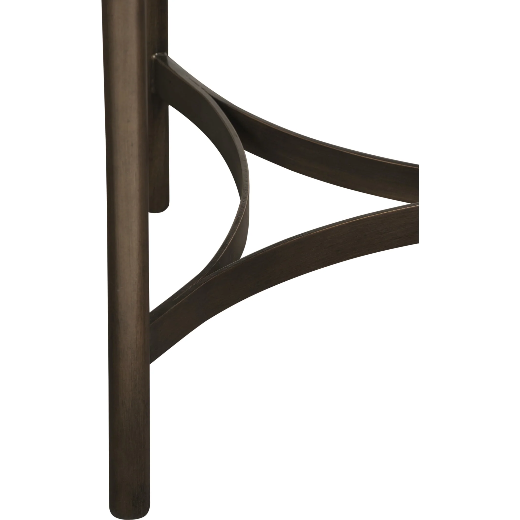 Lyon Round Natural Concrete and Metal Side Table - Image 6