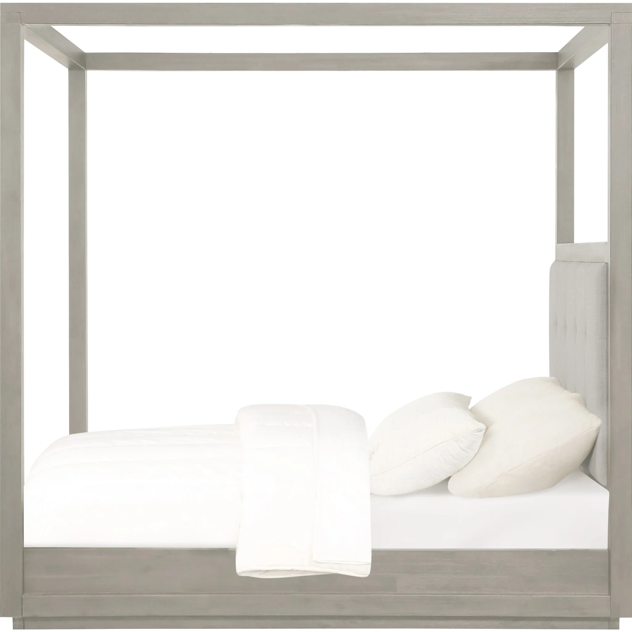 Oxford Upholstered Canopy Bed in Mineral - Image 6