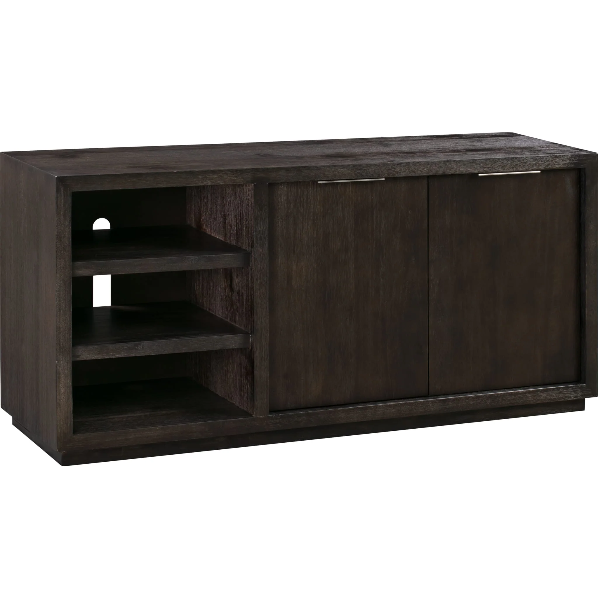 Oxford 64 inch Two Drawer Two Shelf Media Console in Basalt Grey - Image 3
