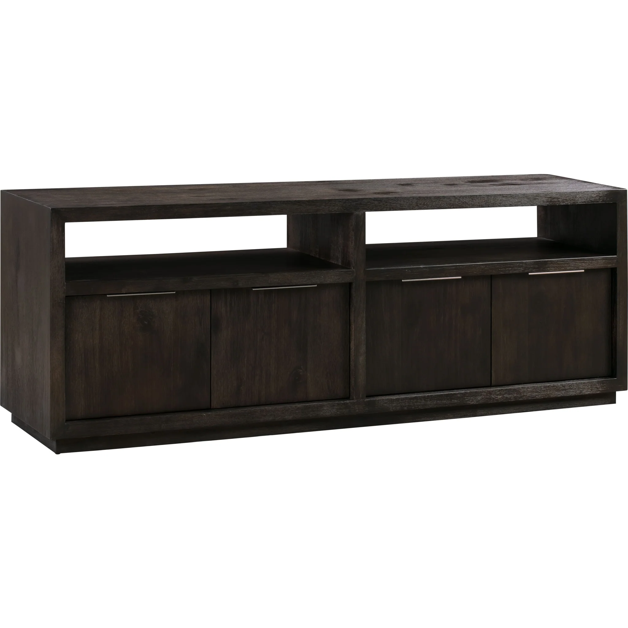 Oxford Solid Wood 74 inch Media Console in Basalt Grey - Image 4