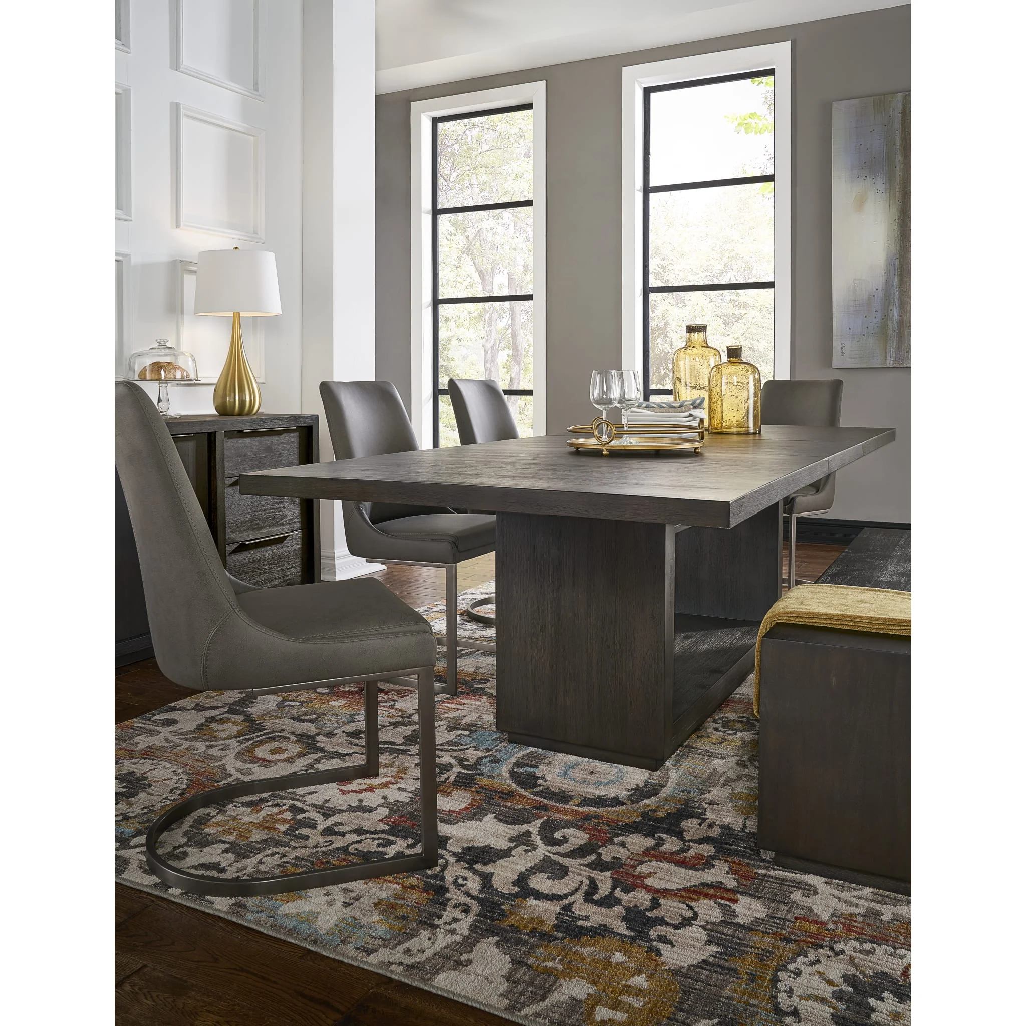 Oxford Rectangular Dining Table in Basalt Grey - Image 3