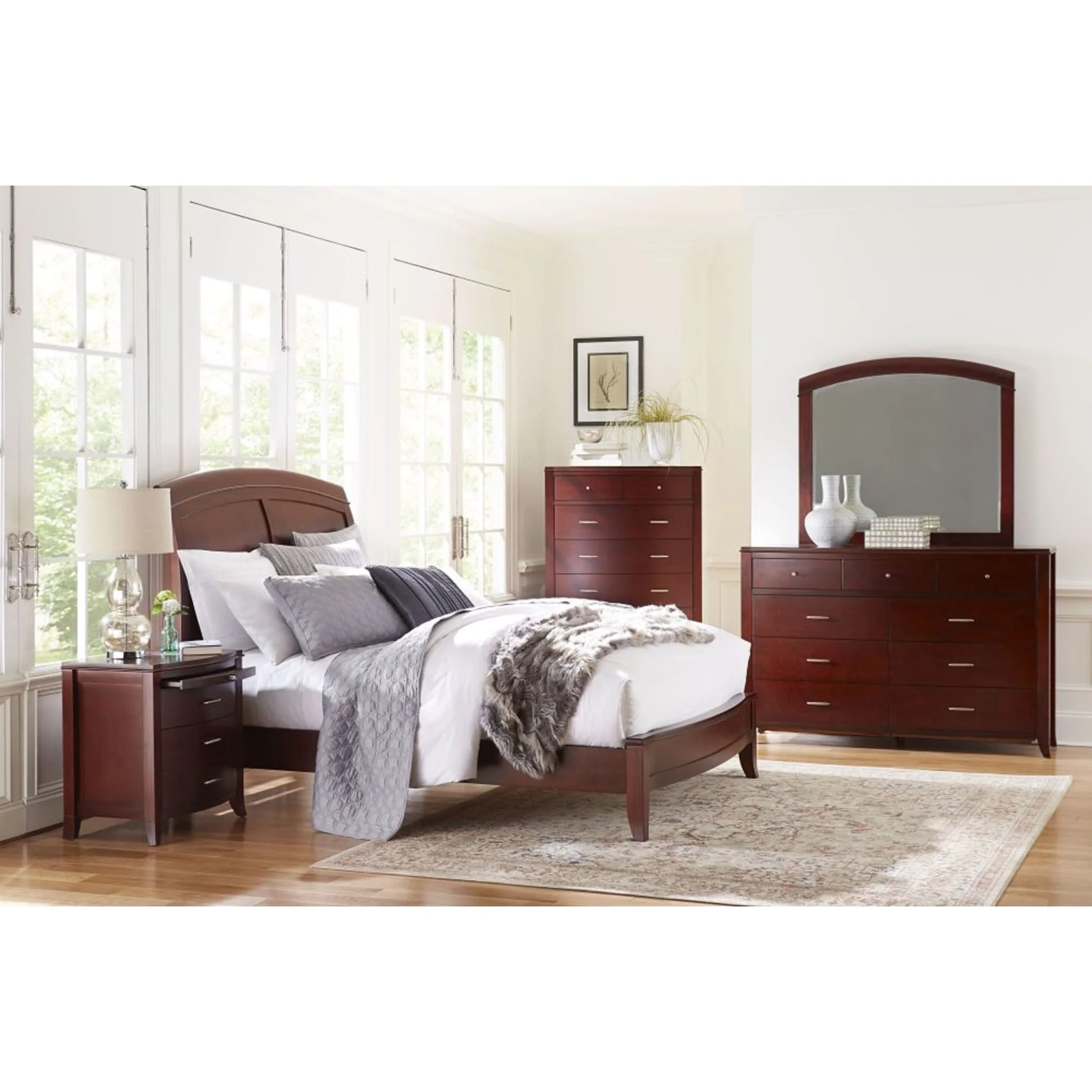 Brighton Wood Sleigh Bed in Cinnamon - Image 2
