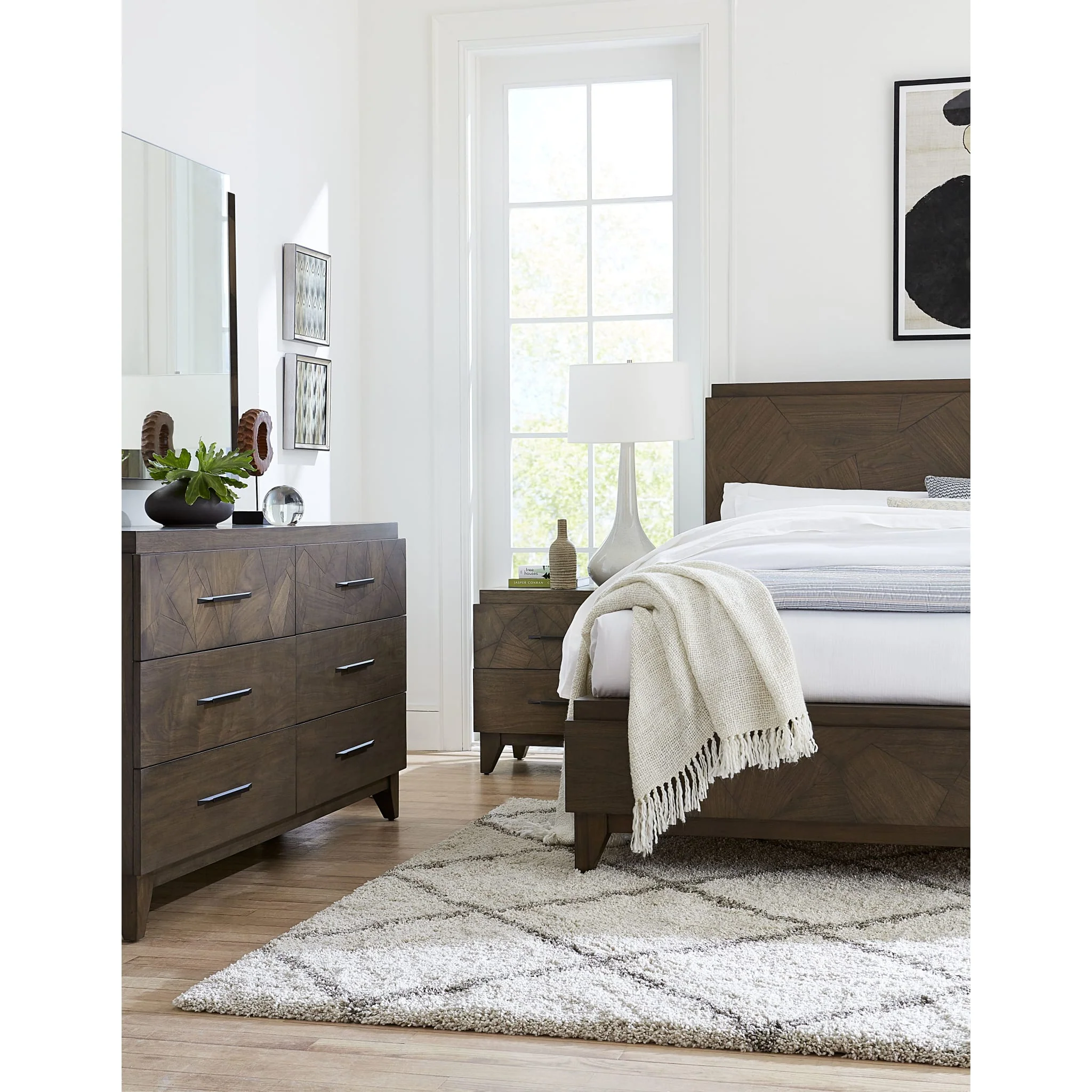 Broderick Two-Drawer Nightstand in Wild Oats Brown - Image 3