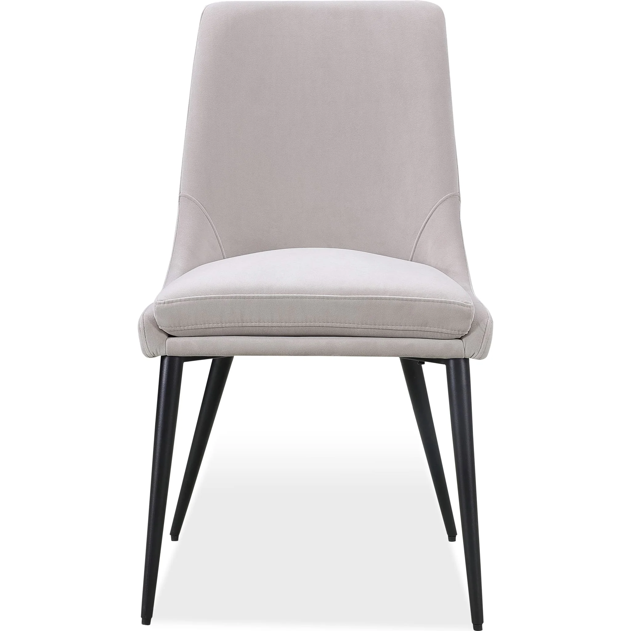 Winston Upholstered Metal Leg Dining Chair in Ash Grey and Black - Image 4