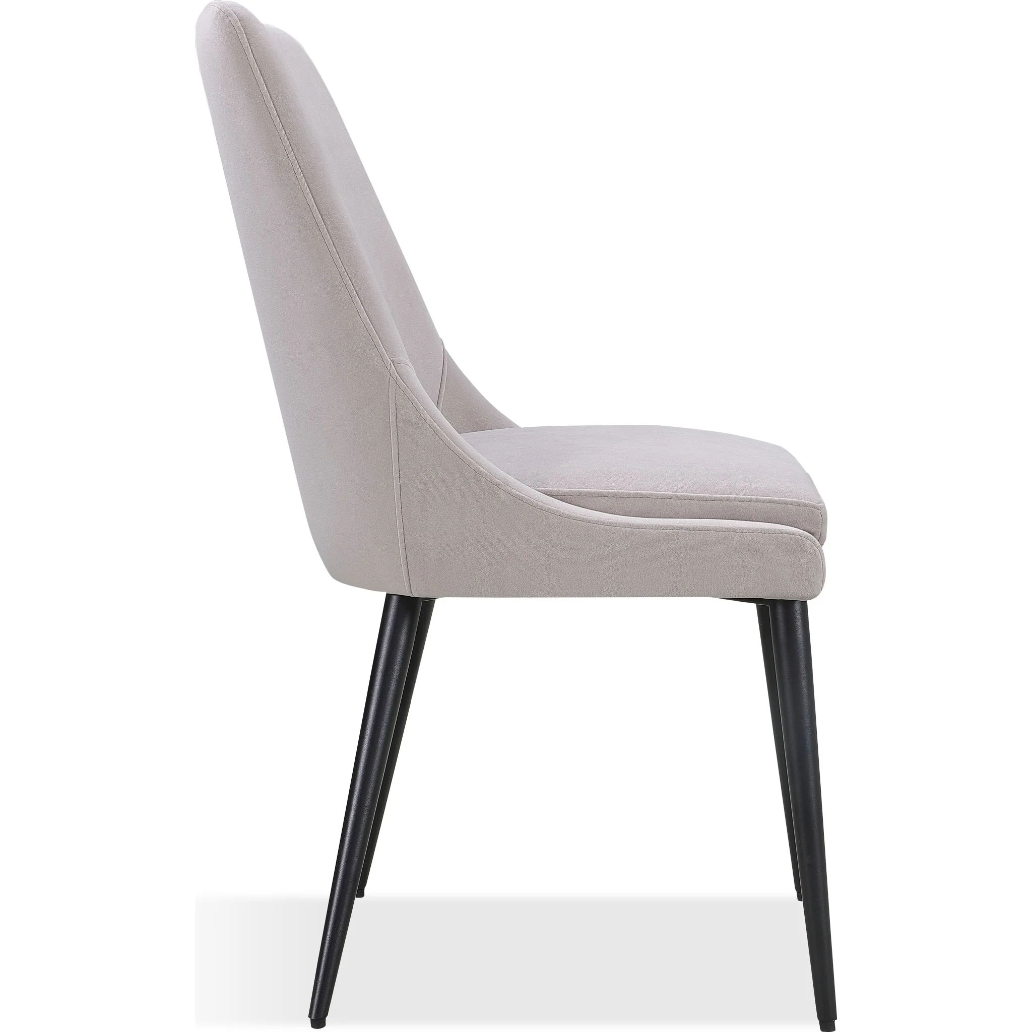 Winston Upholstered Metal Leg Dining Chair in Ash Grey and Black - Image 5